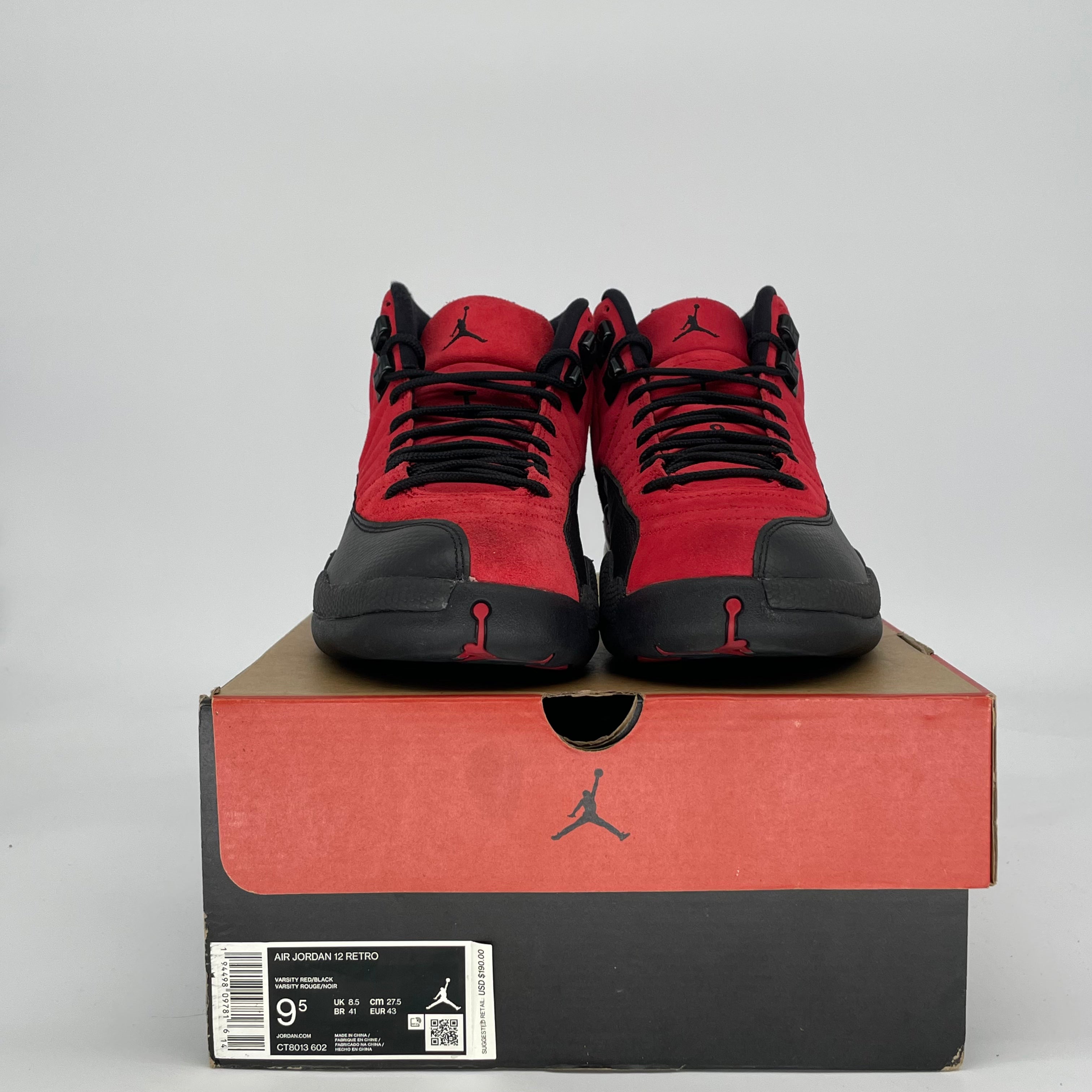 AIR JORDAN 12 REVERSE FLU GAME CT8013-602 SIZE 9.5/11W
