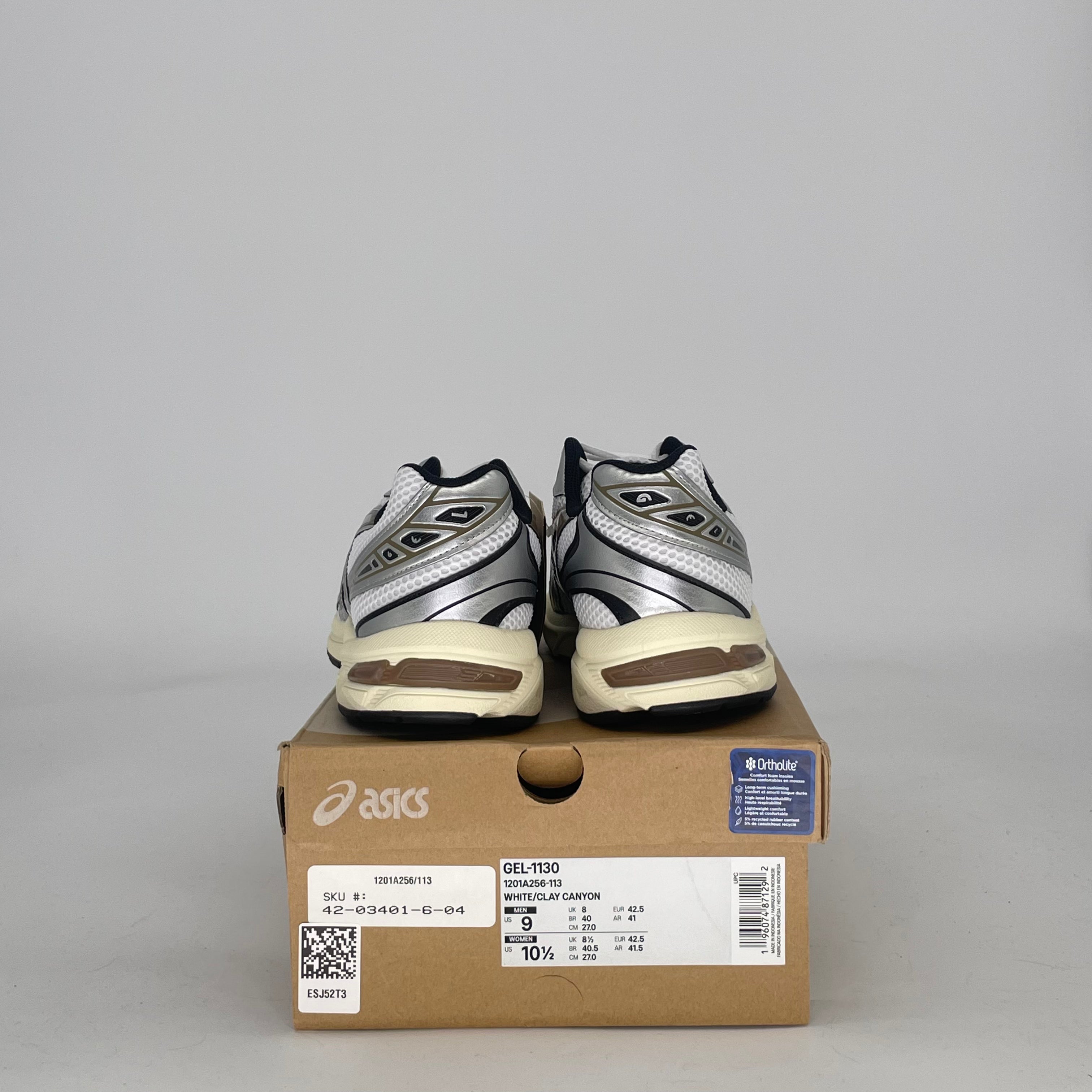 ASICS GEL-1130 WHITE CLAY CANYON 1201A256-113 SIZE 9/10.5W