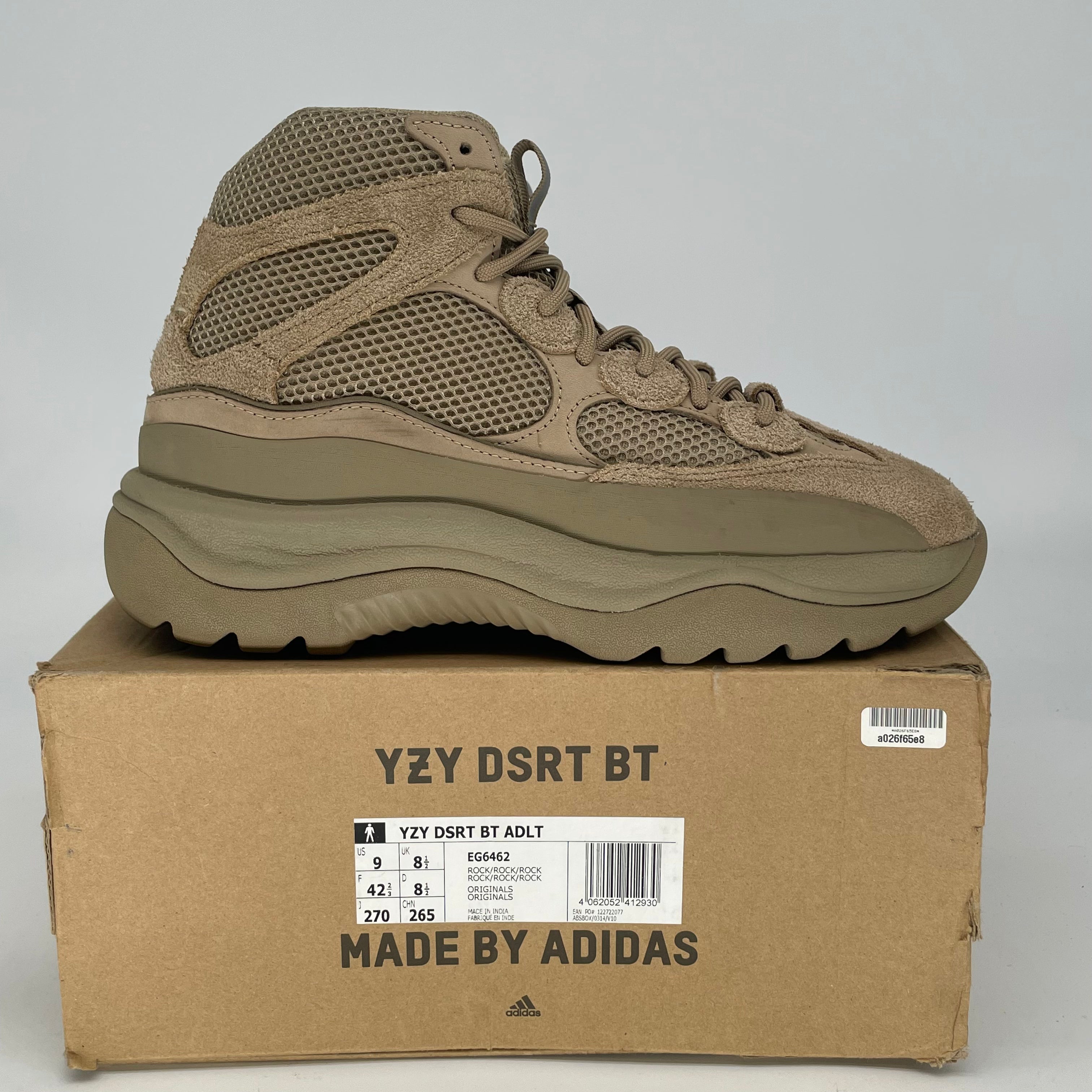 ADIDAS YEEZY DESERT BOOT ROCK EG6462 SIZE 9/10.5W