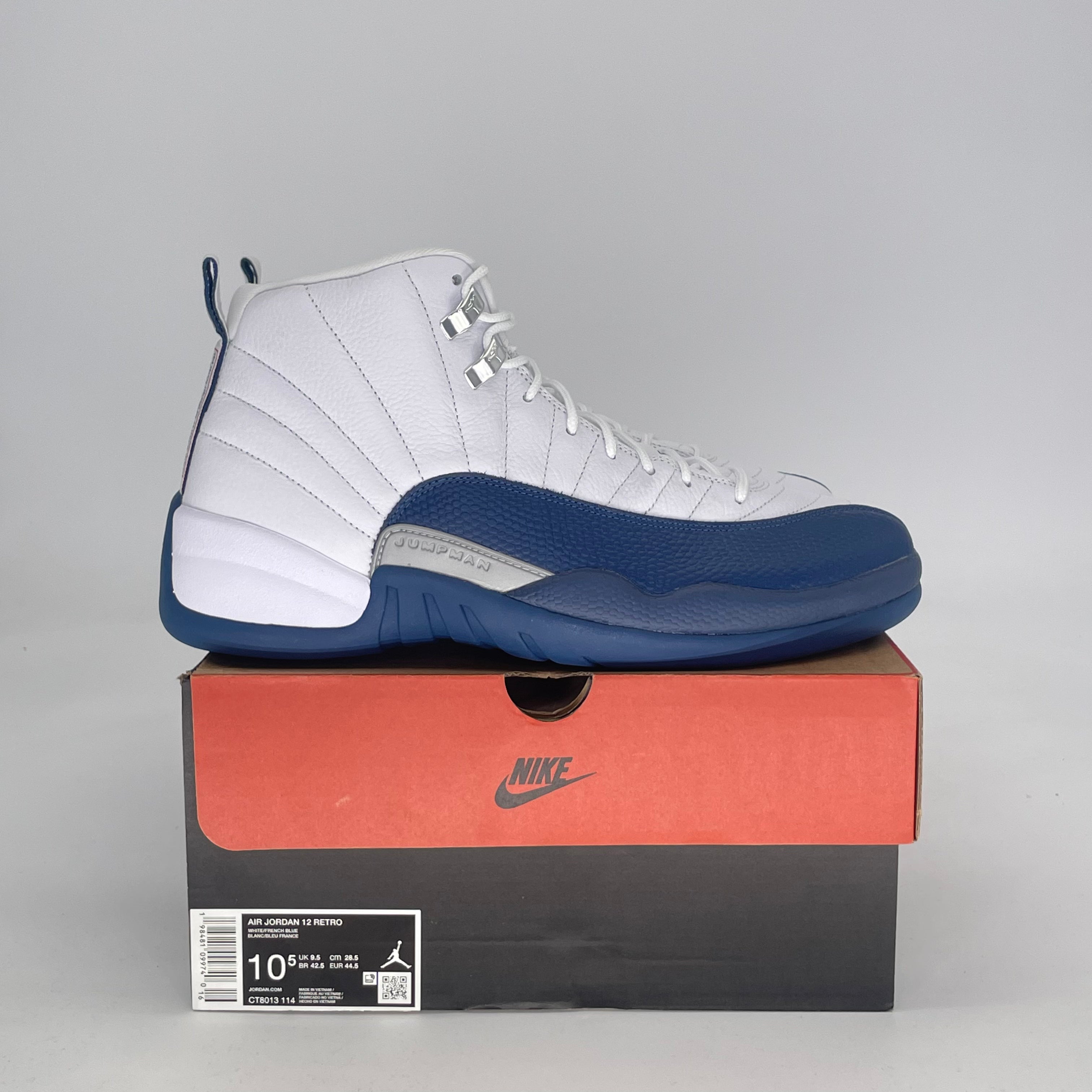 AIR JORDAN 12 FRENCH BLUE CT8013-114 SIZE 10.5/12W