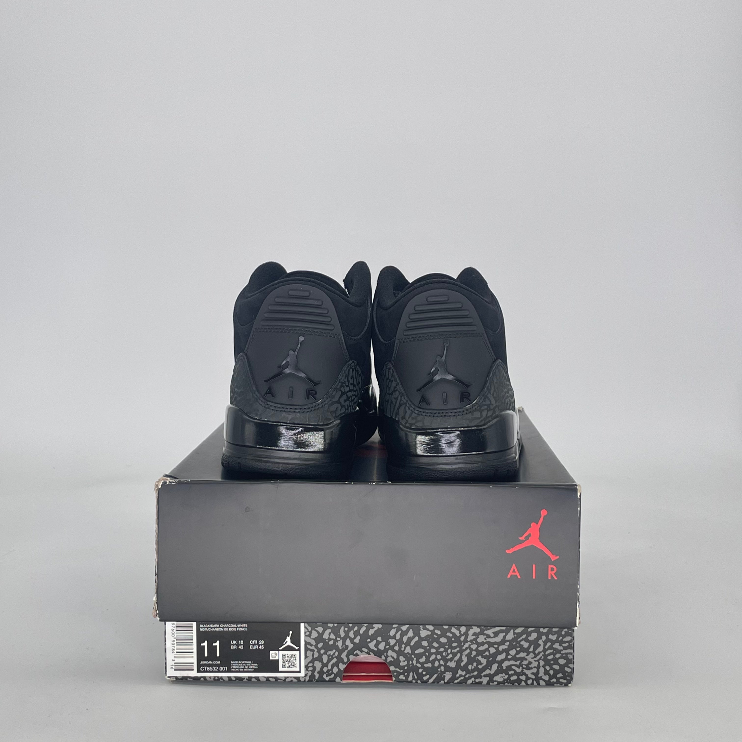 AIR JORDAN 3 BLACK CAT CT8532-001 SIZE 11/12.5W