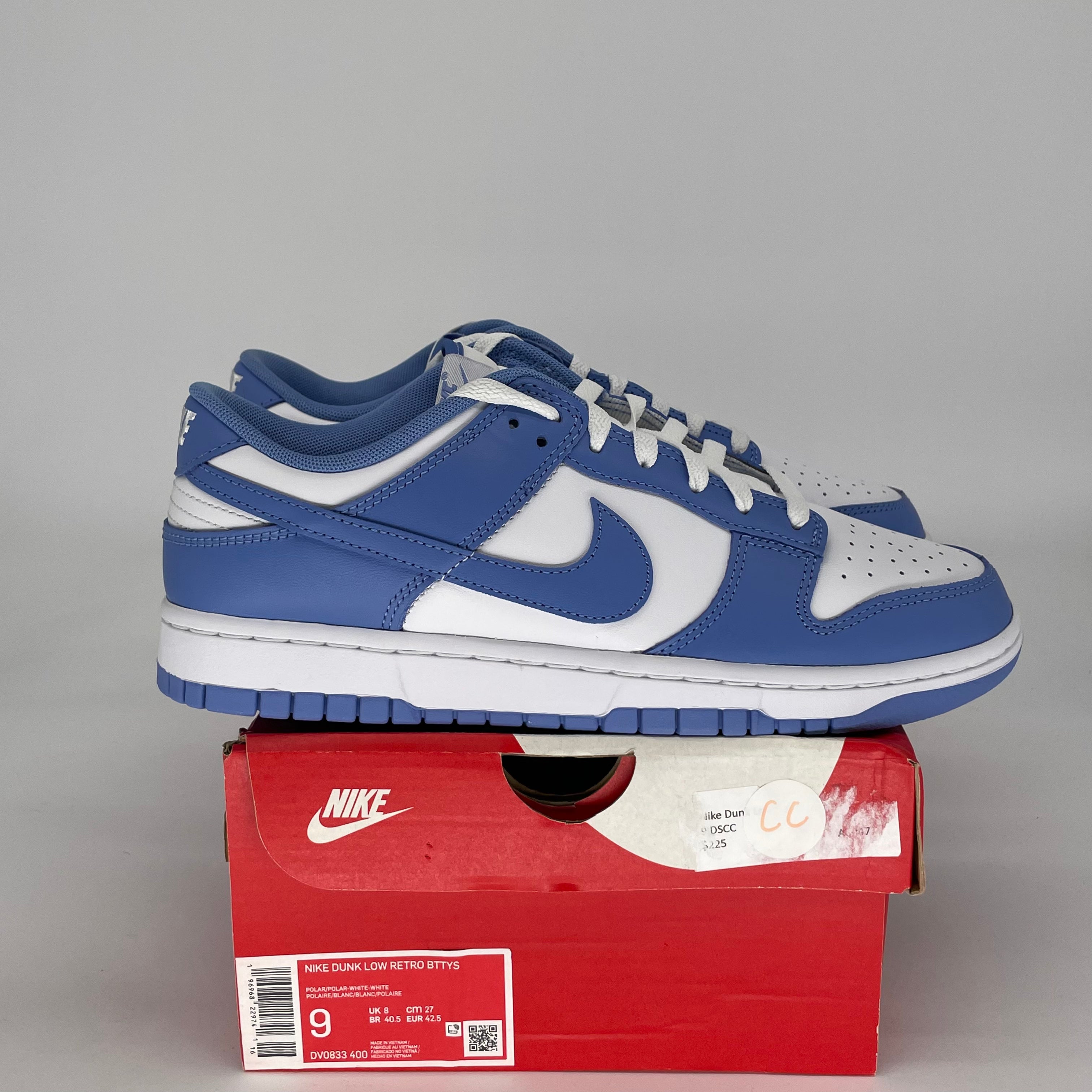 NIKE DUNK LOW POLAR BLUE DV0833-400 SIZE 9/10.5W