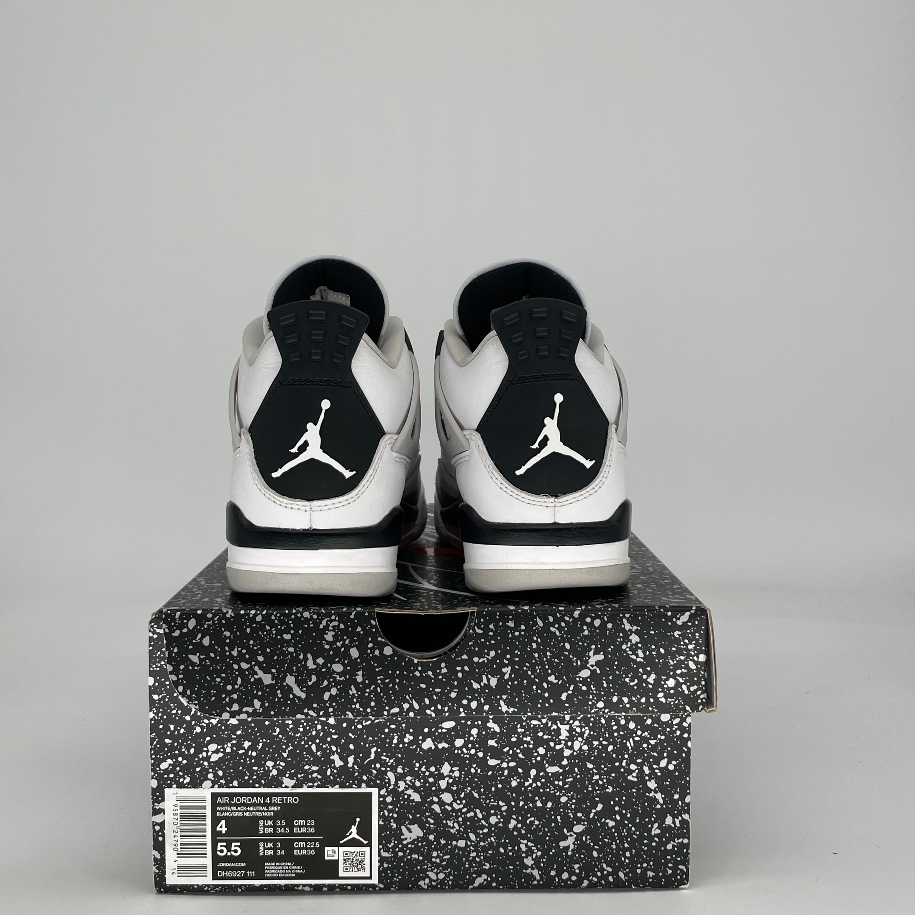 AIR JORDAN 4 MILITARY BLACK 408452-111 SIZE 4/5.5W