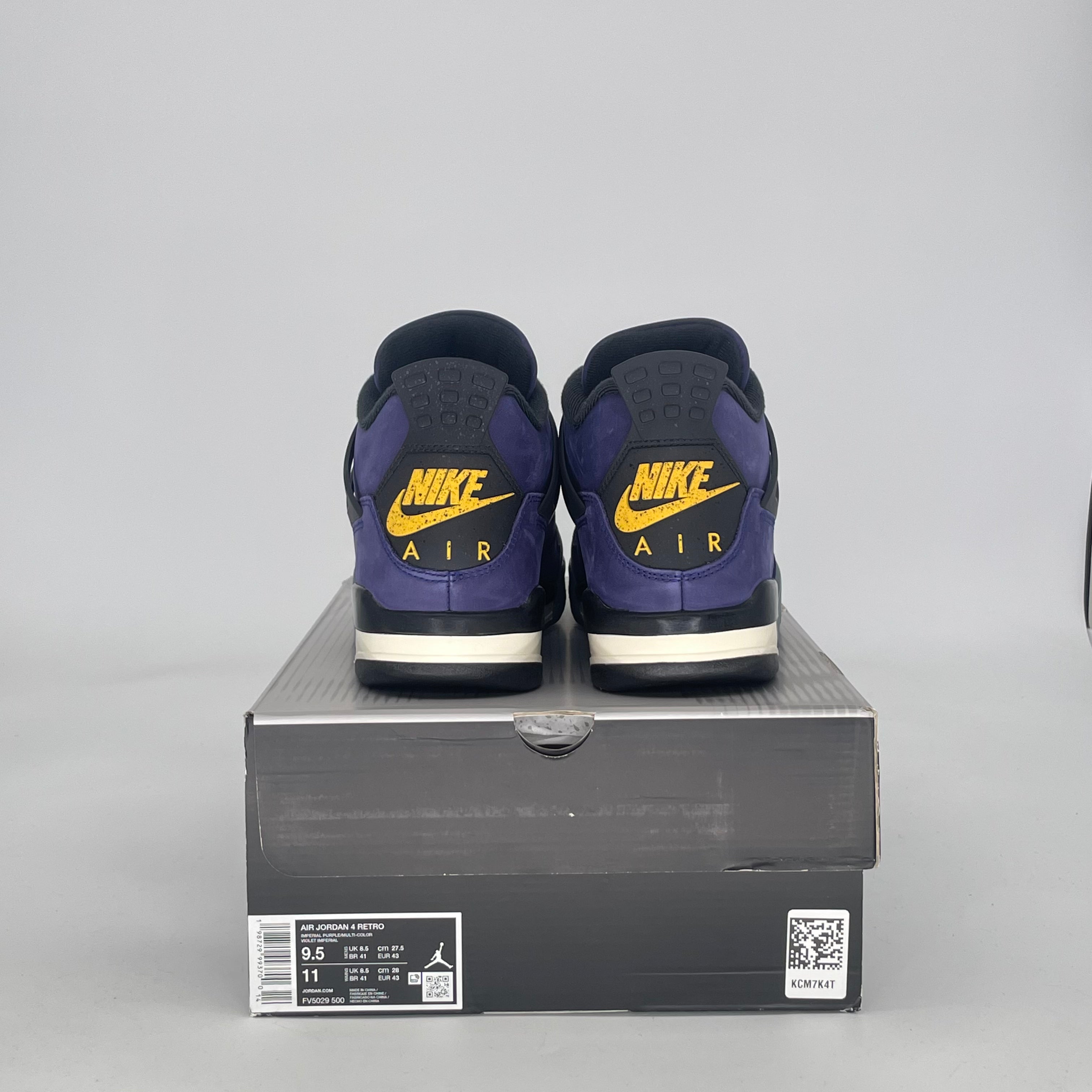 AIR JORDAN 4 LAKERS FV5029-500 SIZE 9.5/11W