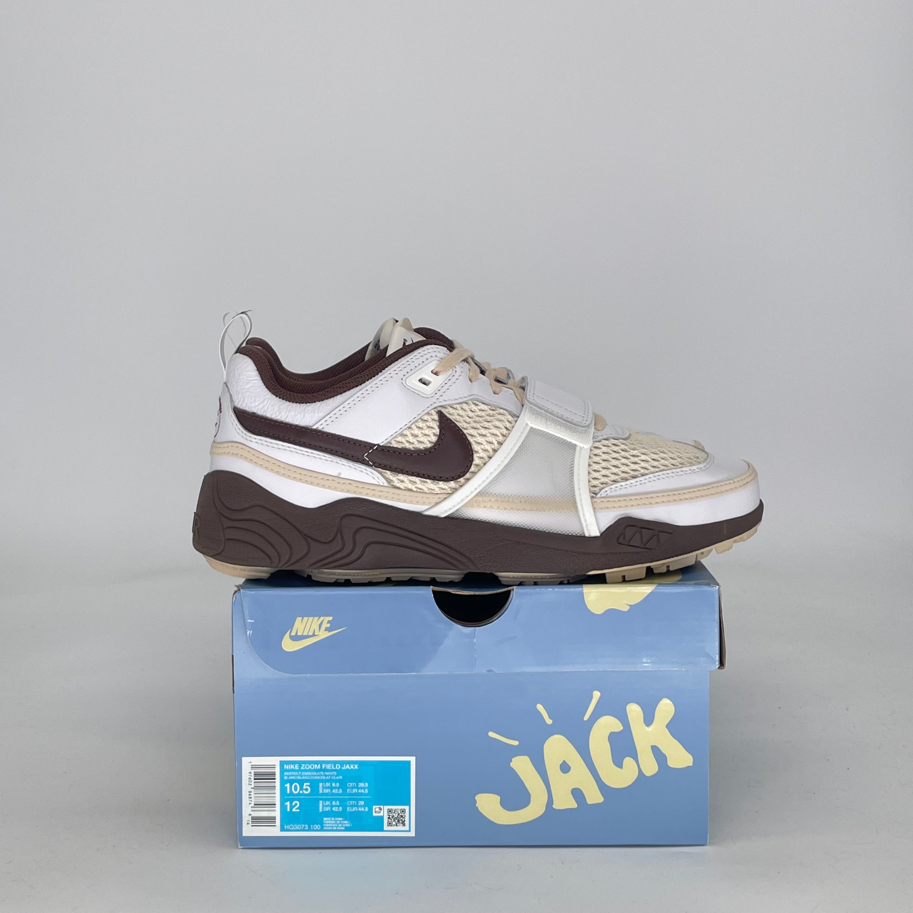NIKE ZOOM FIELD JAXX TRAVIS SCOTT LIGHT CHOCOLATE HQ3073-100 SIZE 10.5/12W