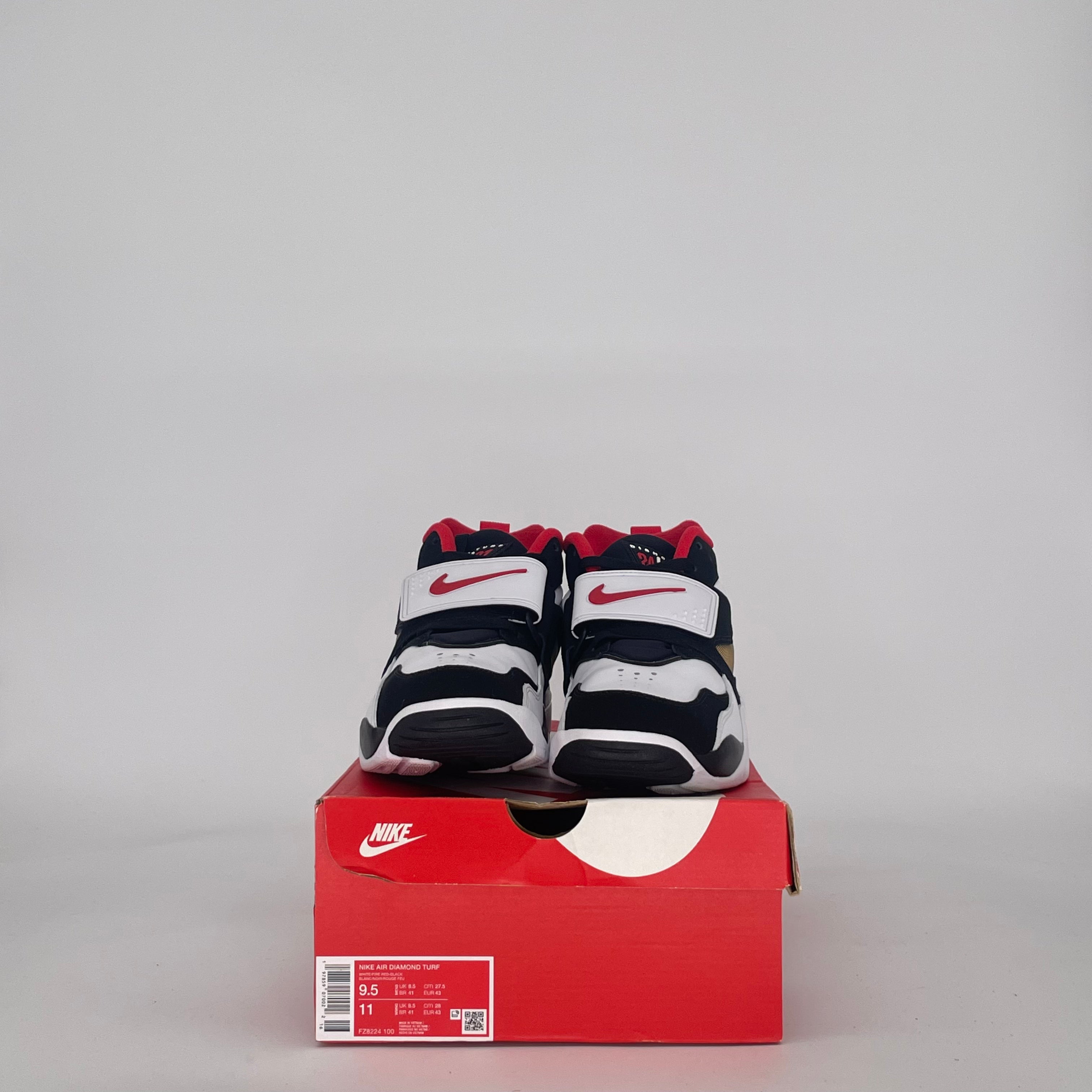 NIKE AIR DIAMOND TURF 49ERS FZ8224-100 SIZE 9.5/11W