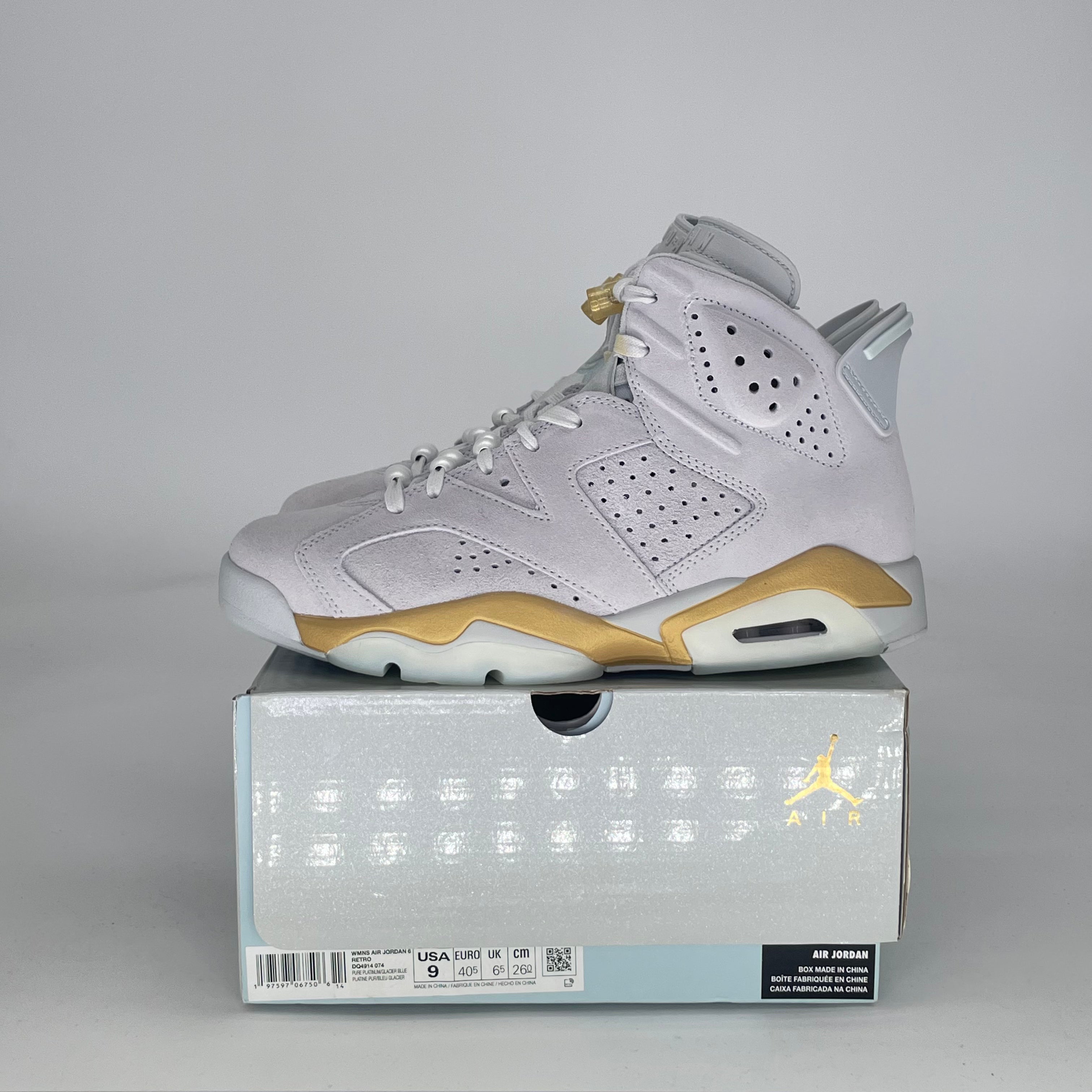 AIR JORDAN 6 CRAFT PARIS OLYMPICS PEARL DQ4914-074 SIZE 7.5/9W MENS