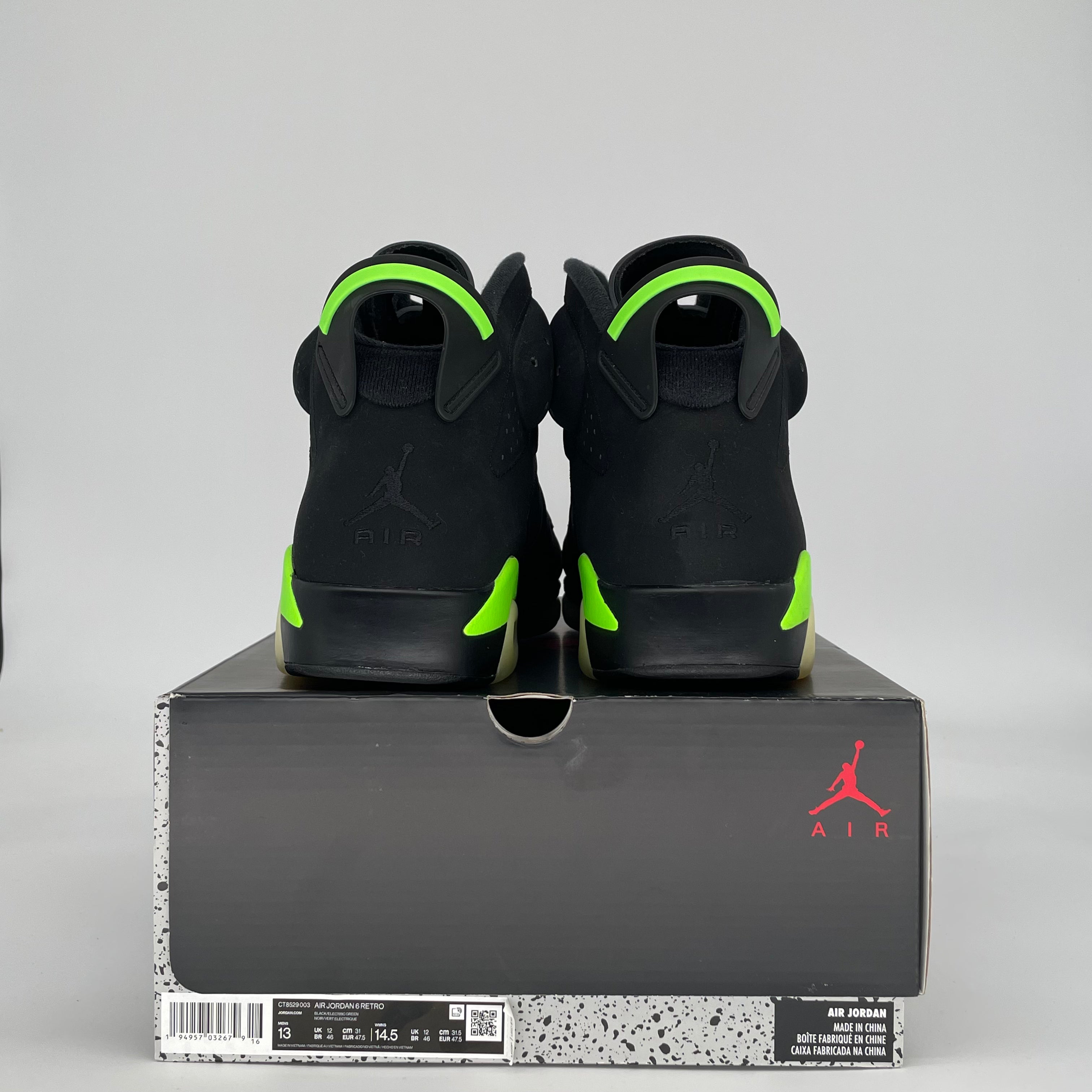 AIR JORDAN 6 ELECTRIC GREEN CT8529-003 SIZE 13/14.5W