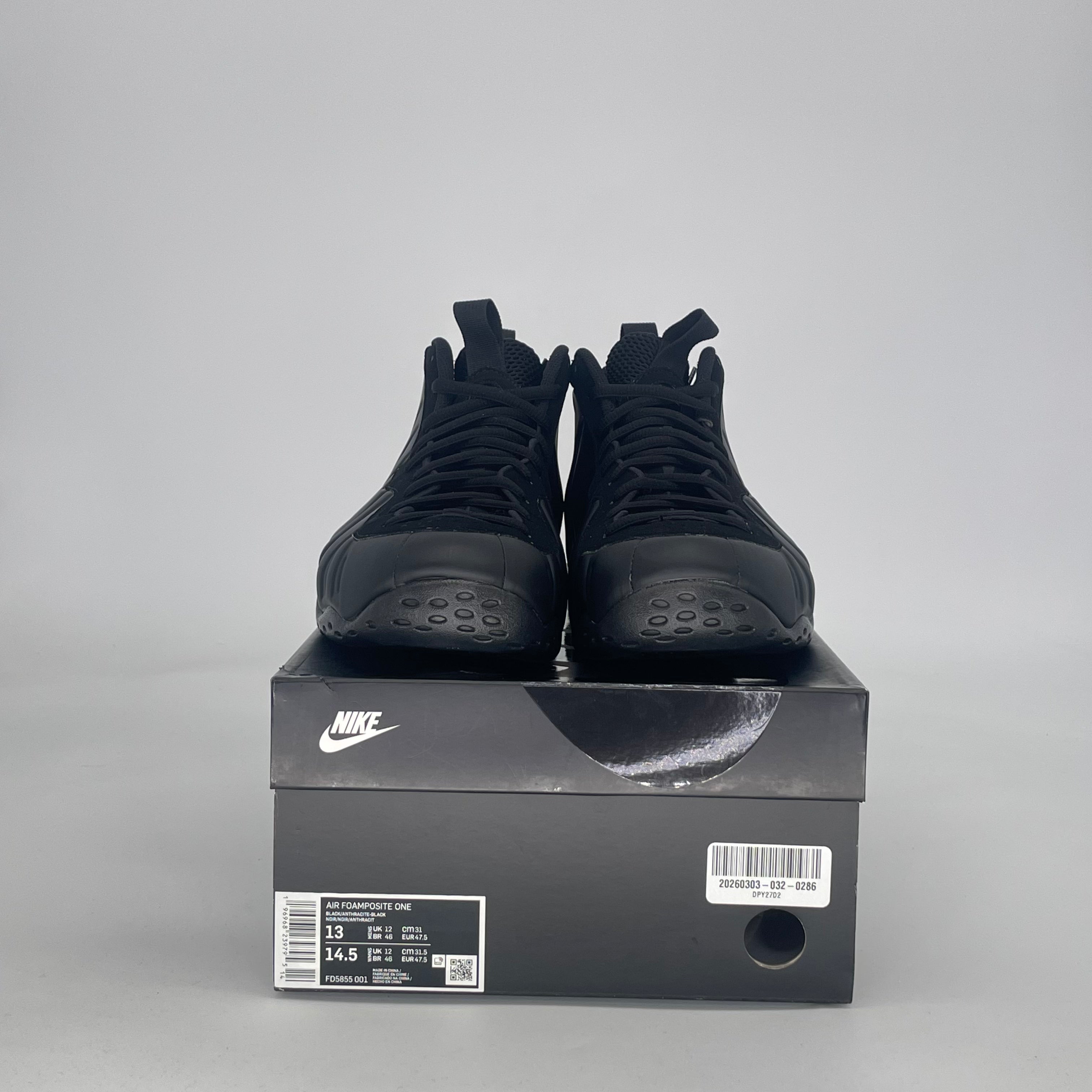 NIKE AIR FOAMPOSITE ONE ANTHRACITE FD5855-001 SIZE 13/14.5W