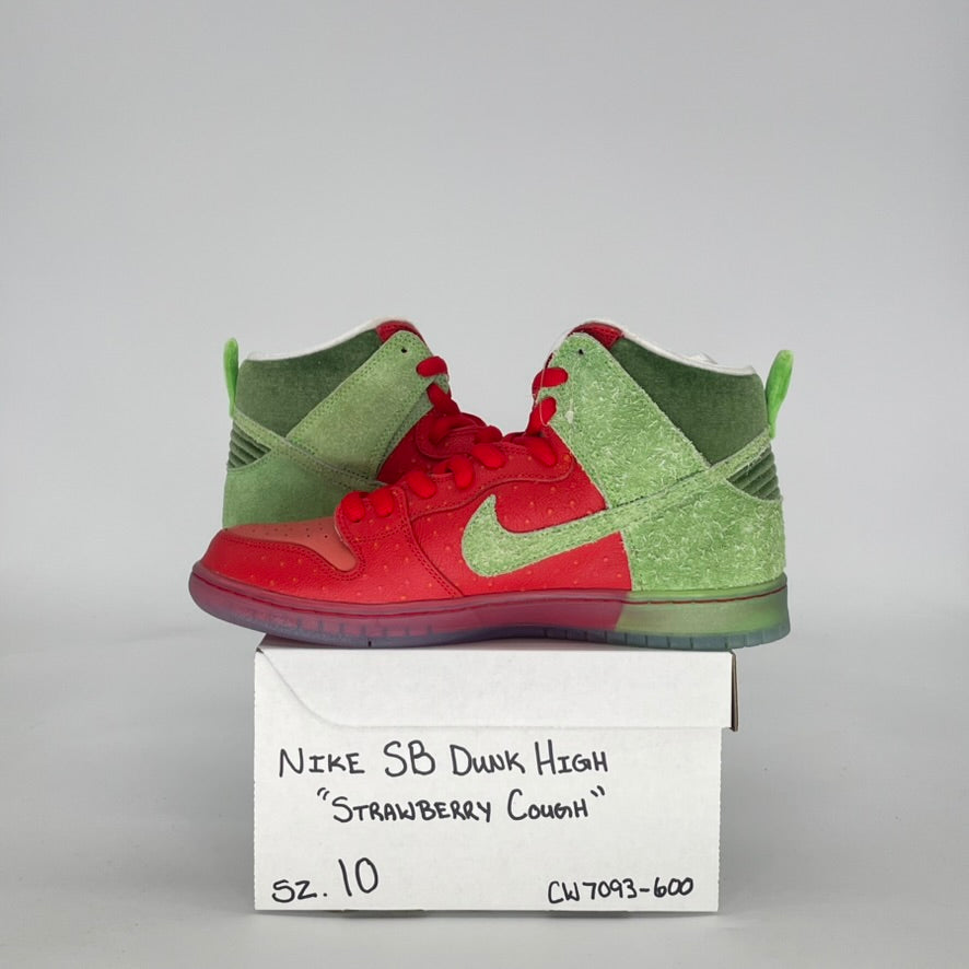 NIKE SB DUNK HIGH STRAWBERRY COUGH CW7093-600 SIZE 10/11.5W