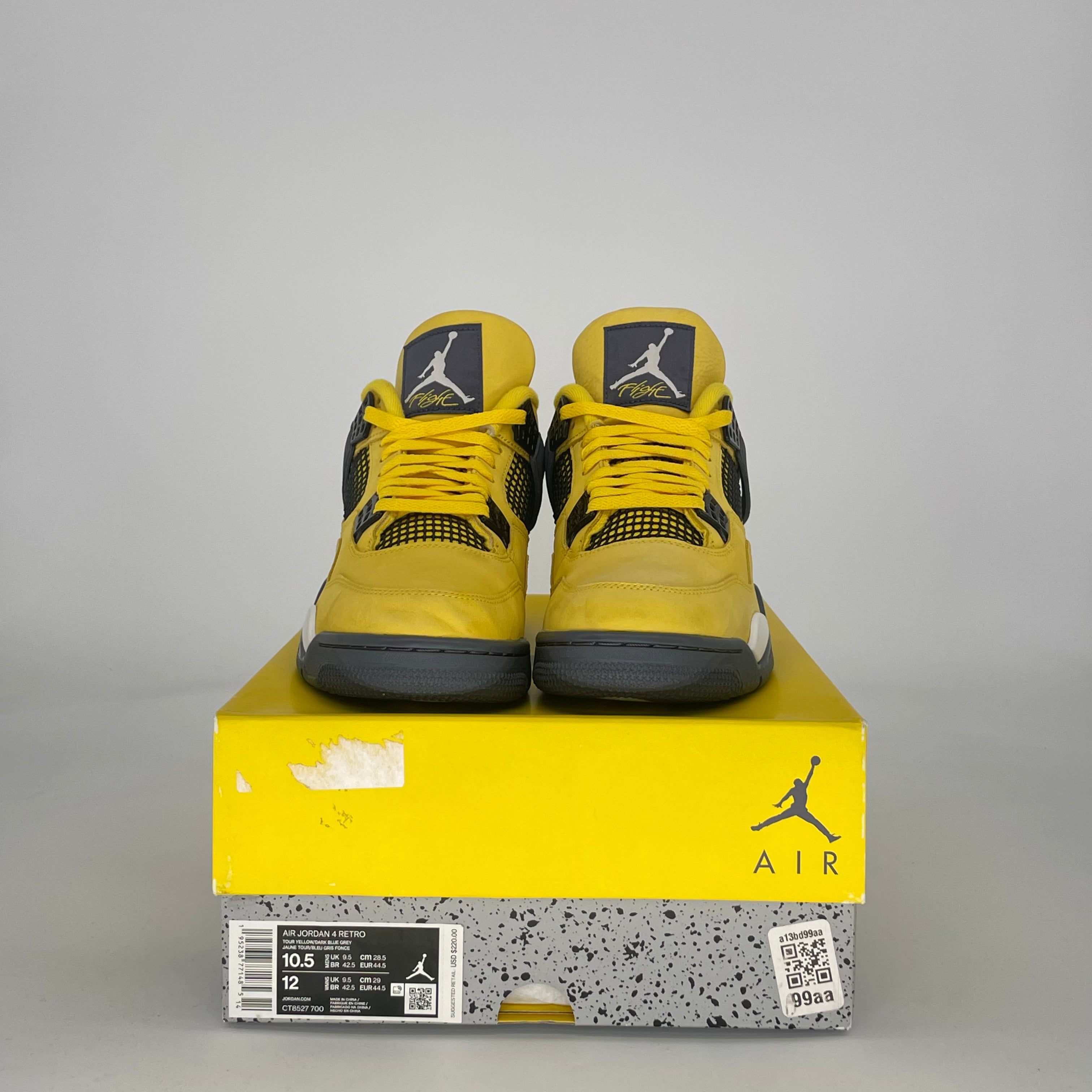 AIR JORDAN 4 LIGHTNING (2021) CT8527-700 SIZE 10.5/12W