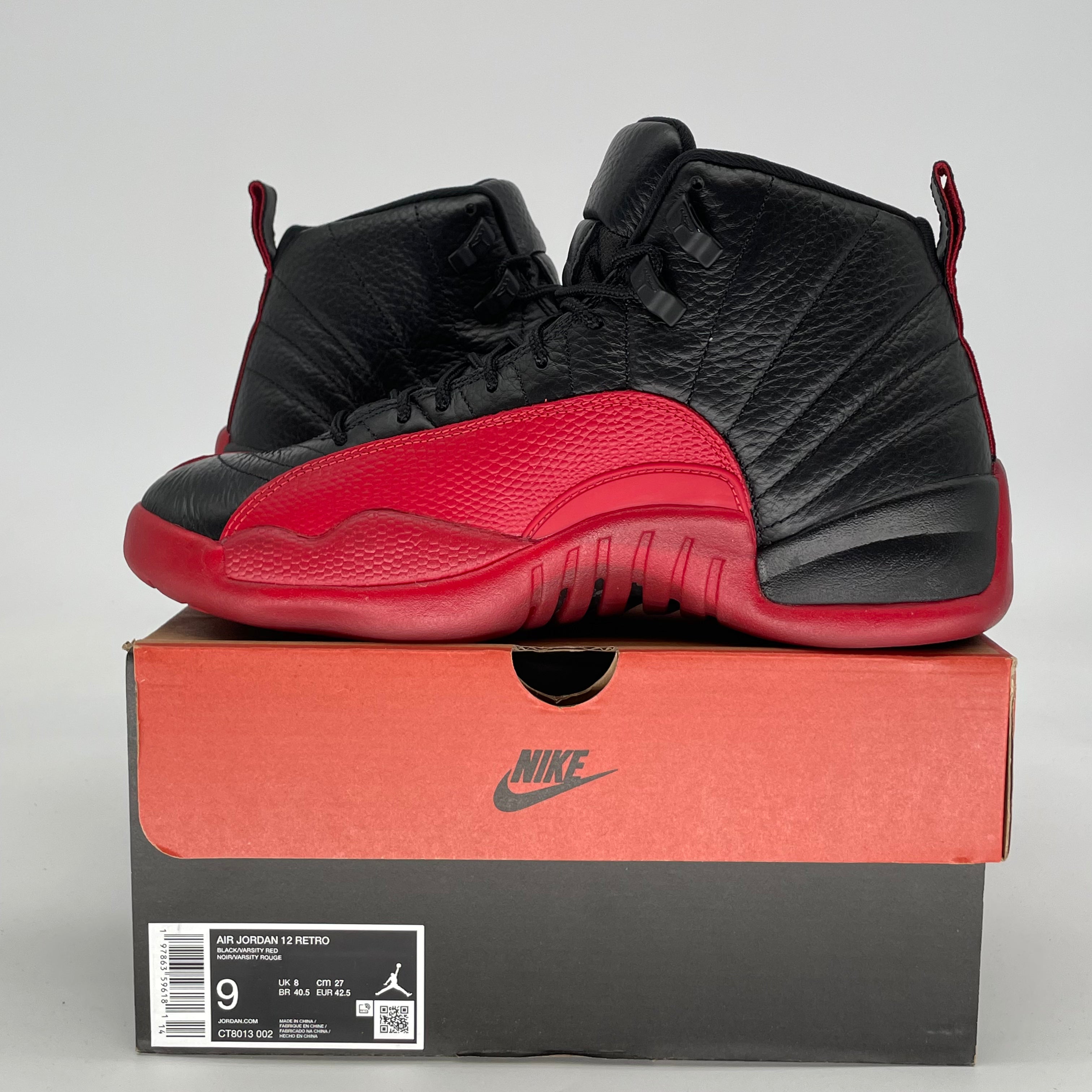 AIR JORDAN 12 FLU GAME CT8013-002 SIZE 9/10.5W