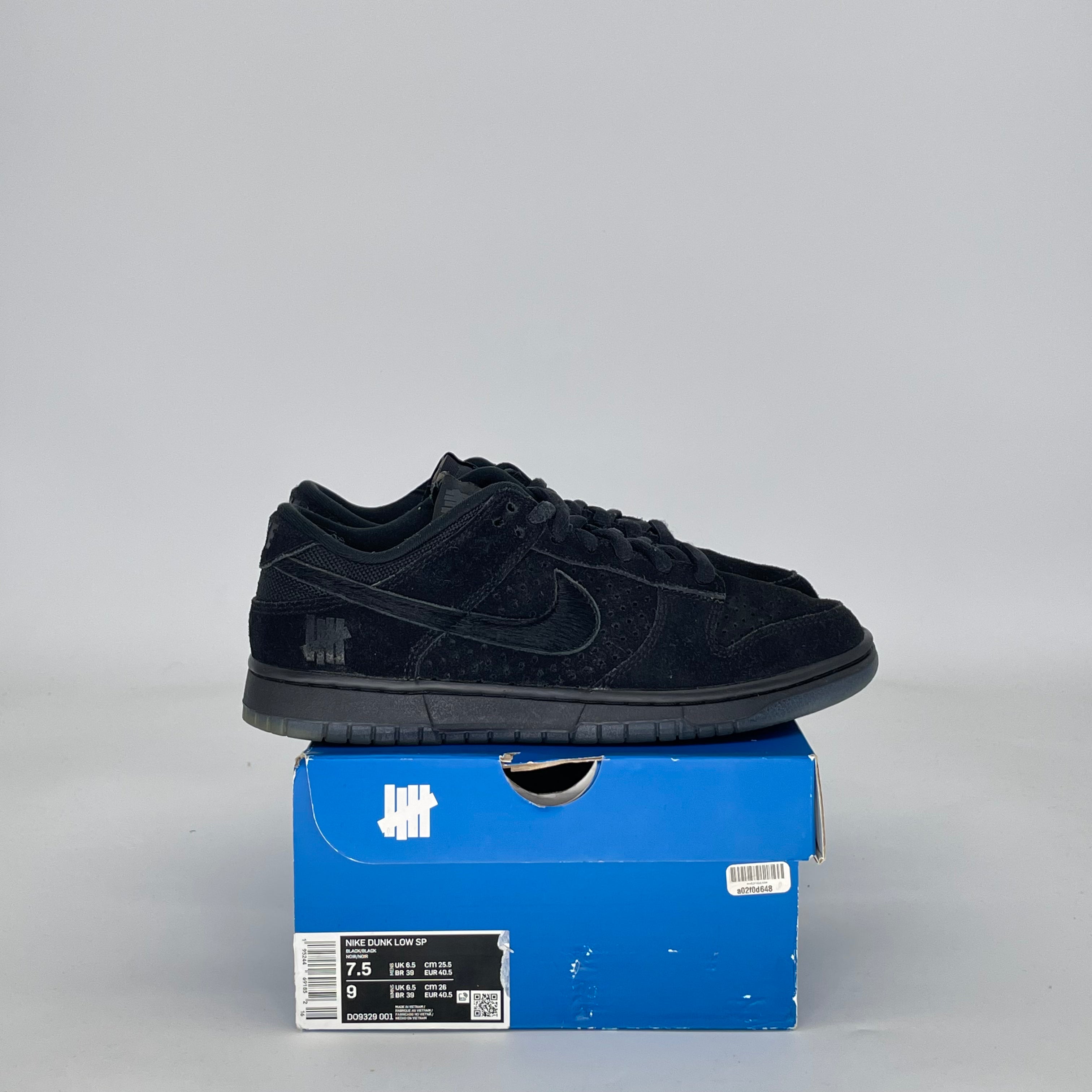 NIKE DUNK LOW UNDEFEATED 5 ON  IT BLACK DO9329-001 SIZE 7.5/9W MENS