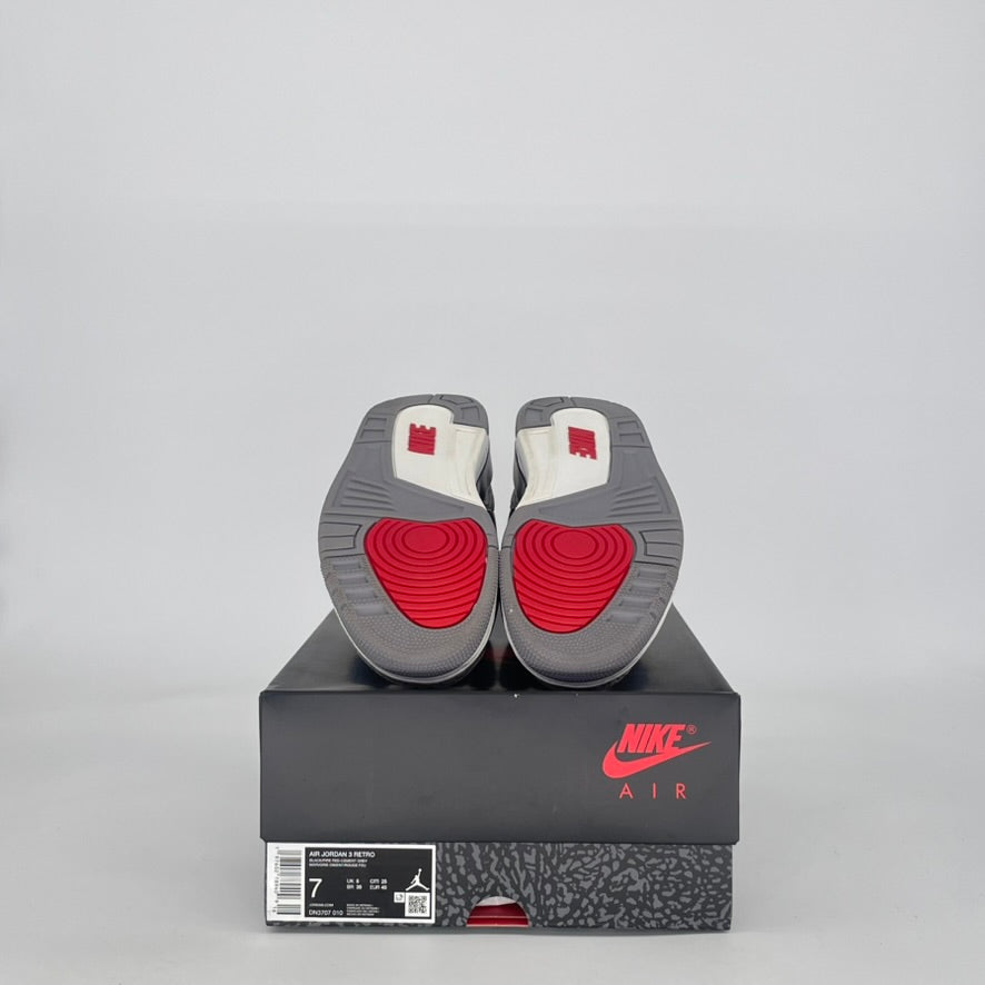AIR JORDAN 3 BLACK CEMENT DN3707-010 SIZE 7/8.5W GS