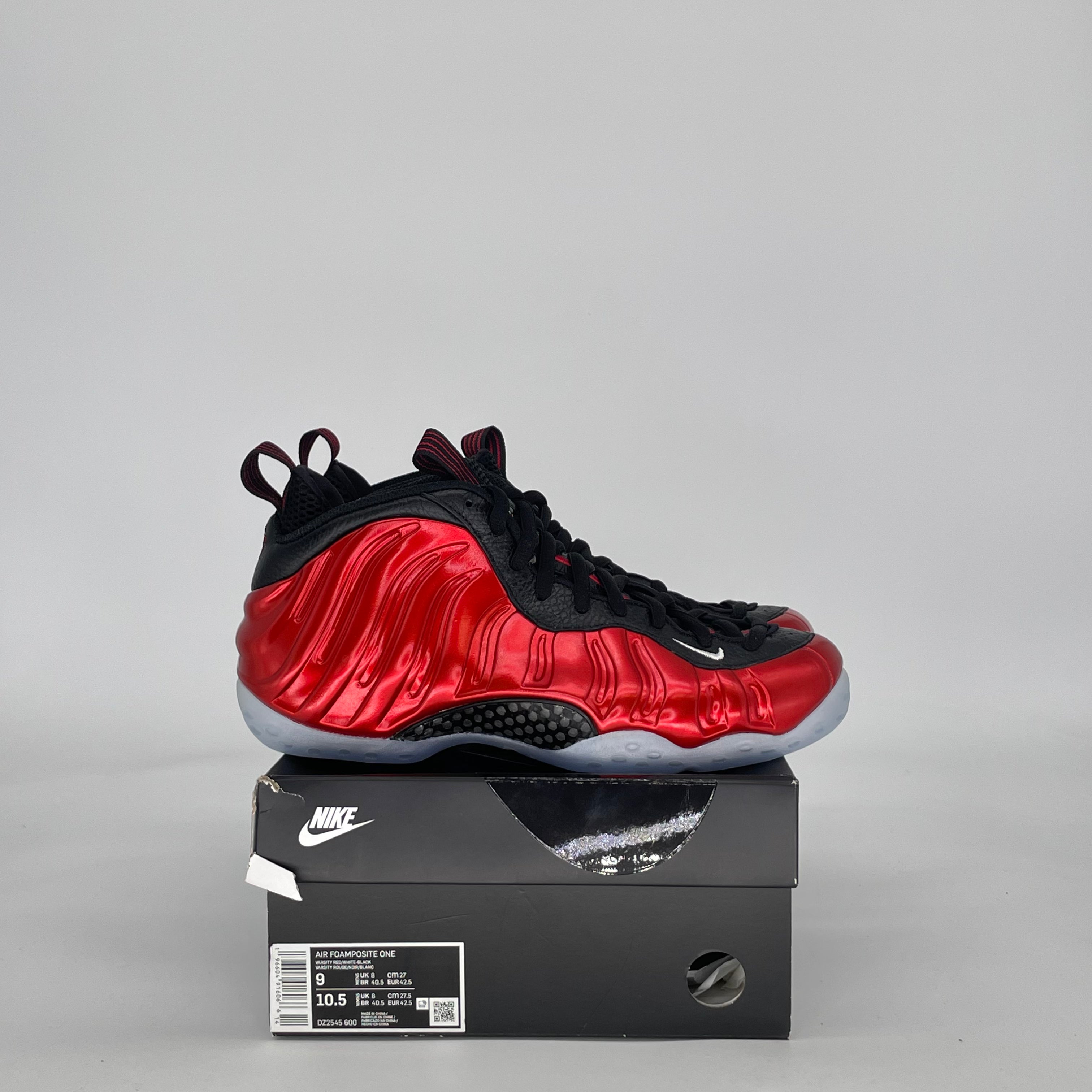 NIKE AIR FOAMPOSITE ONE METALLIC RED (2023) DZ2545-600 SIZE 9/10.5W