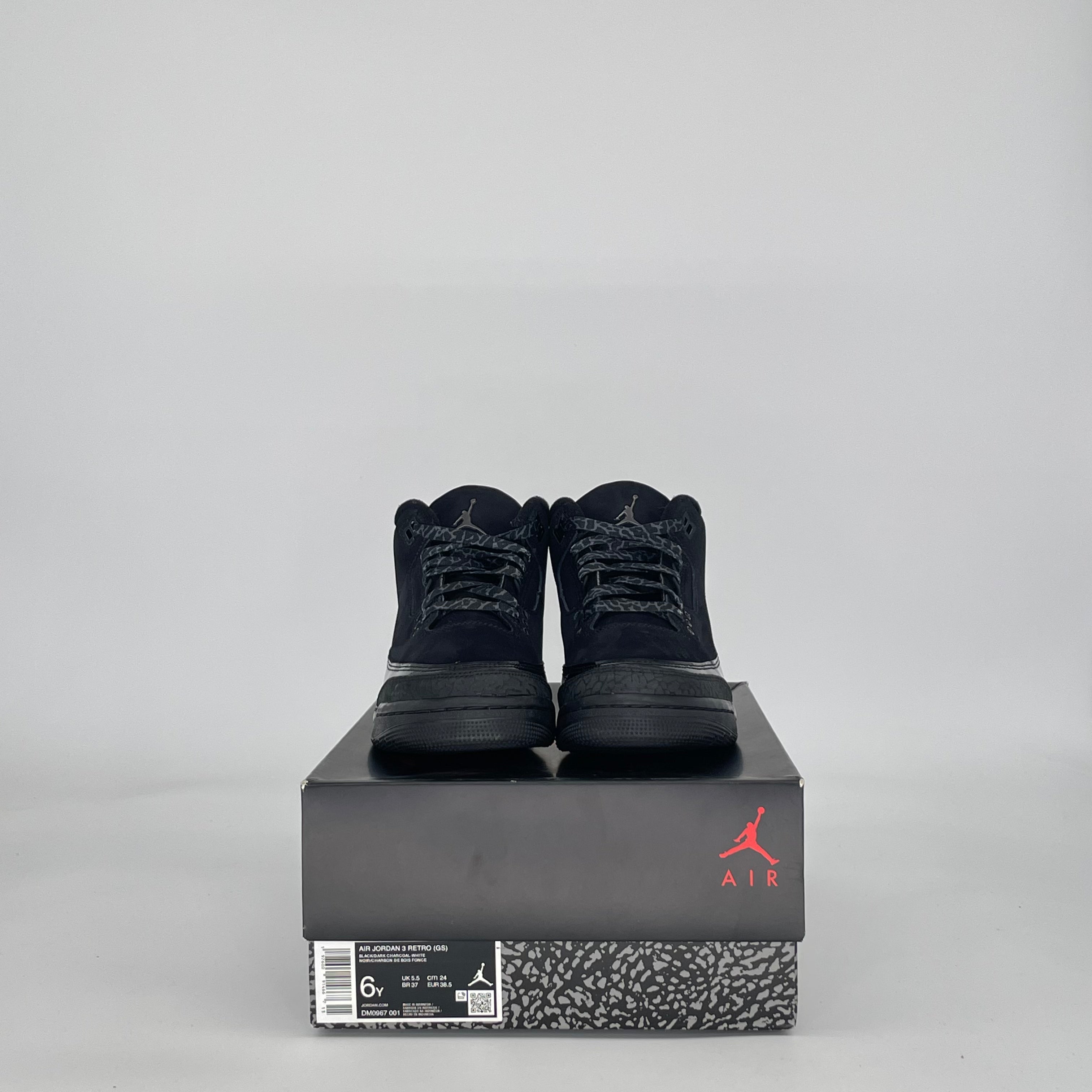 AIR JORDAN 3 BLACK CAT (2025) DM0967-001 SIZE 6/7.5W GS