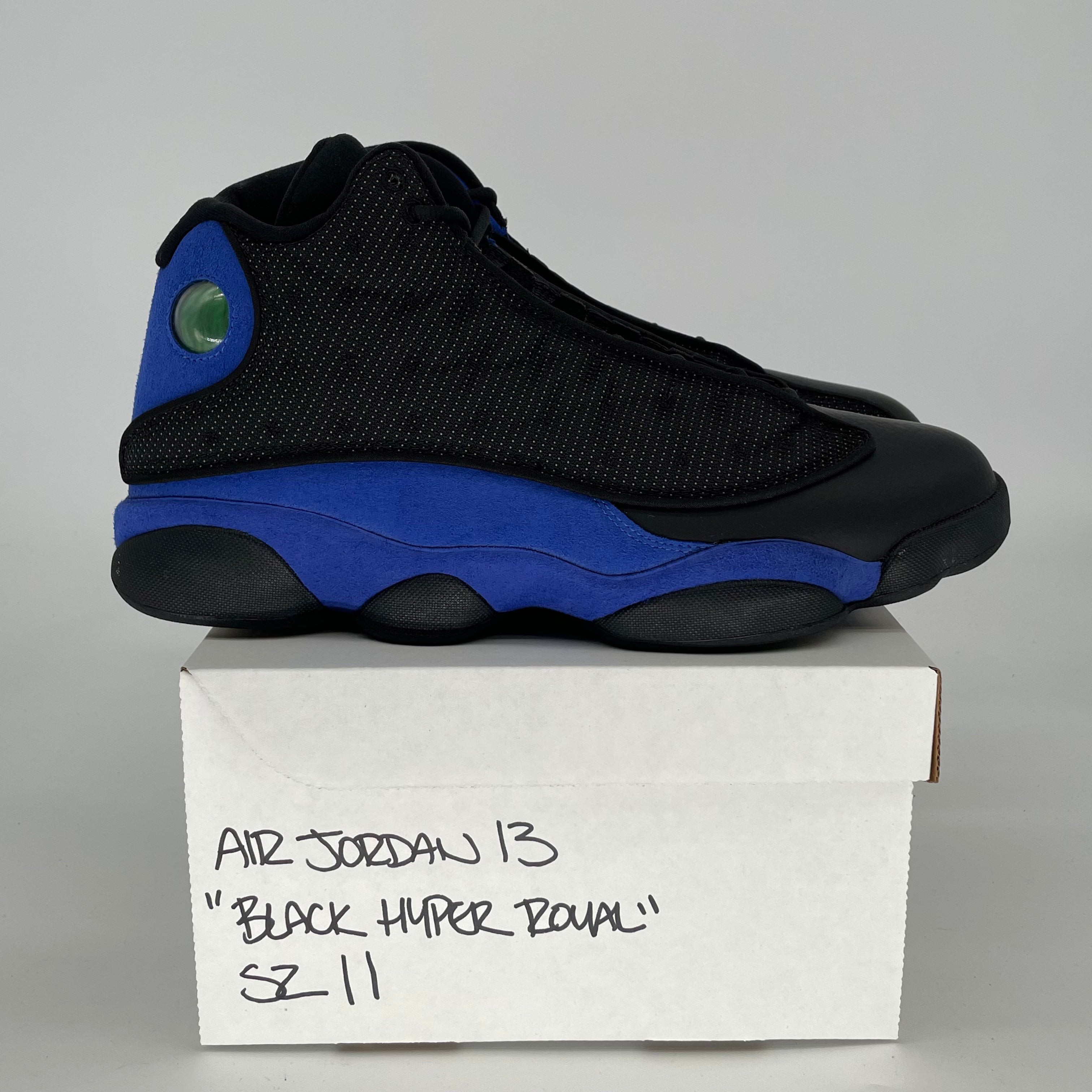 AIR JORDAN 13 BLACK HYPER ROYAL 414571-040 SIZE 11/12.5W