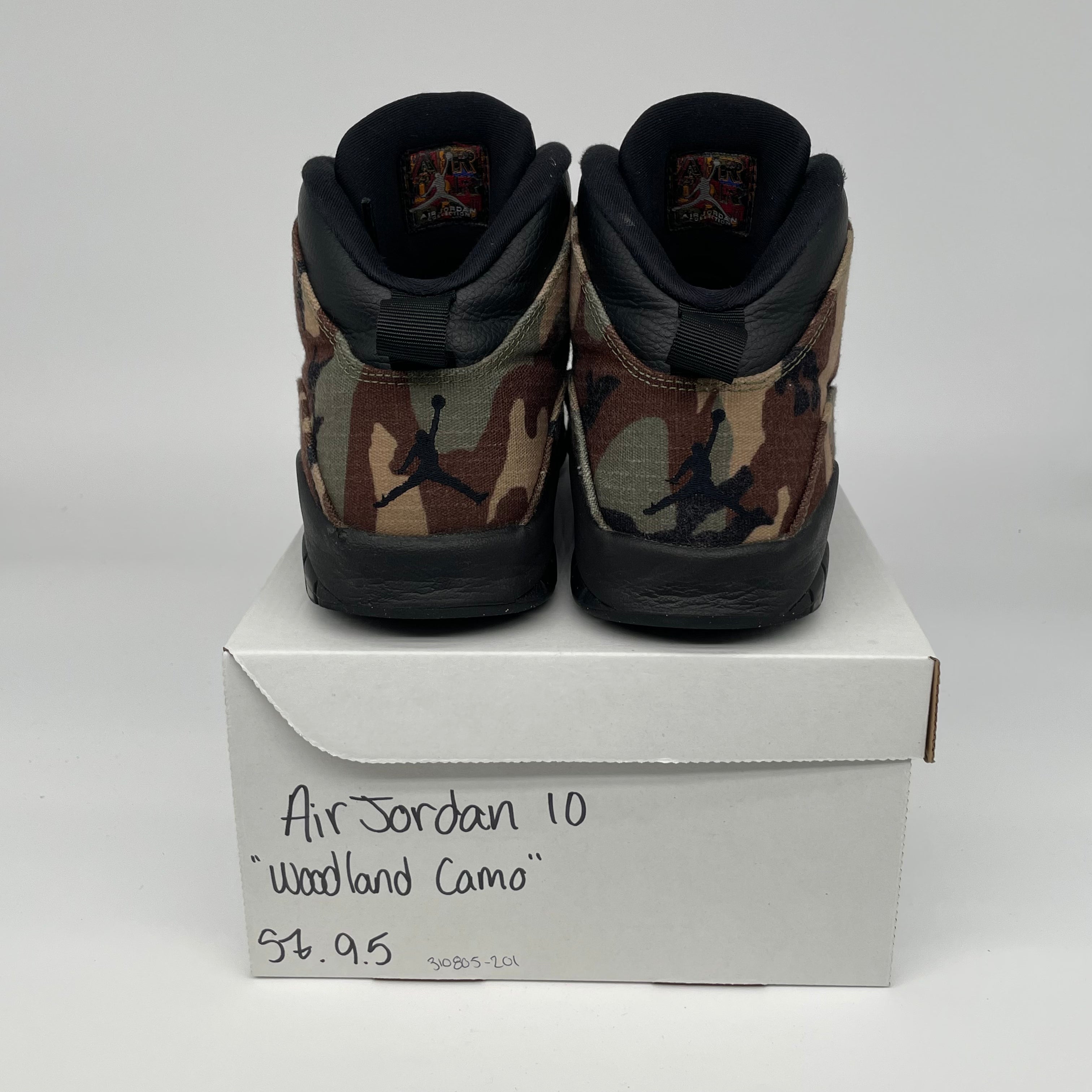 AIR JORDAN 10 WOODLAND CAMO 310805-201 SIZE 9.5/11W