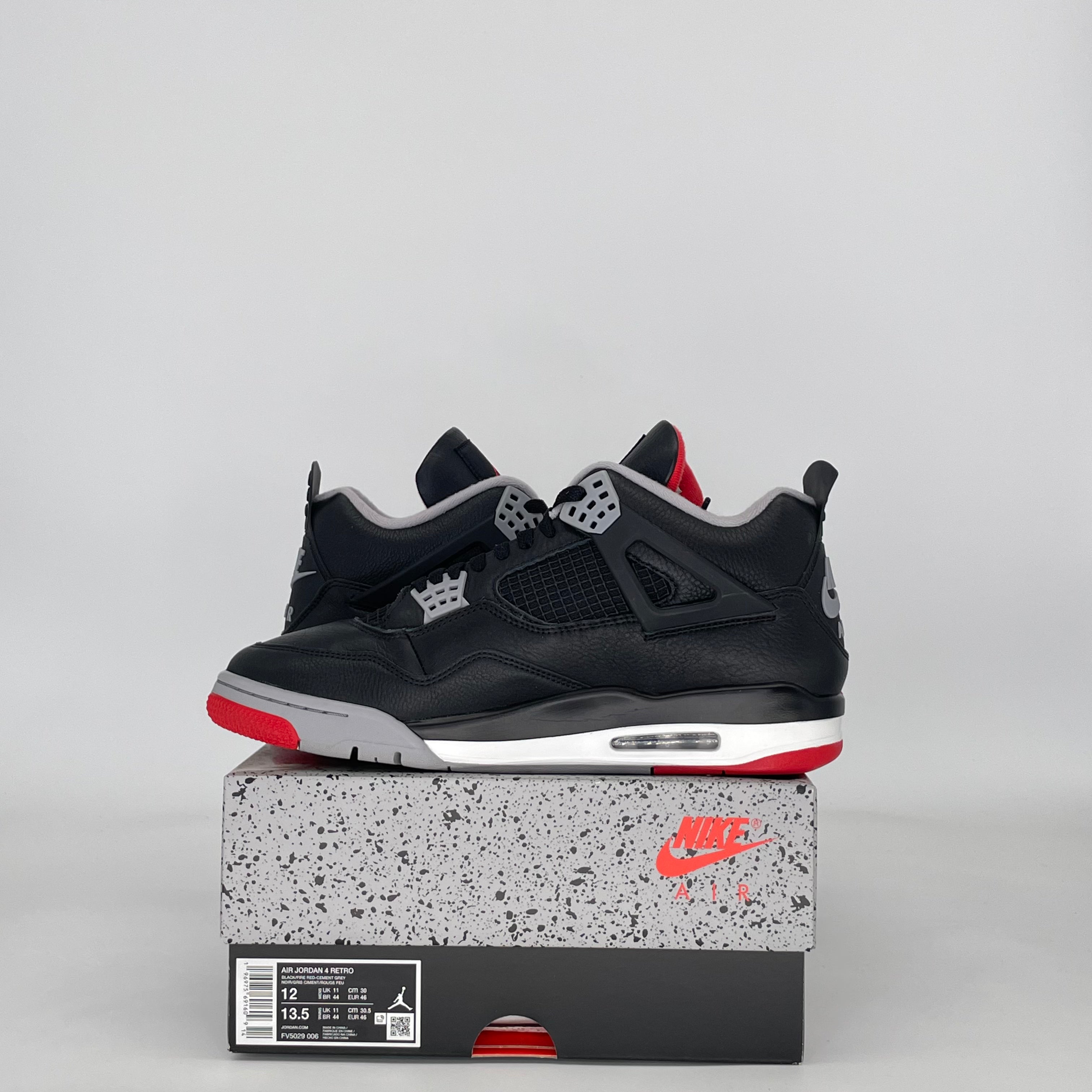 AIR JORDAN 4 BRED REIMAGINED FV5029-006 SIZE 12/13.5W