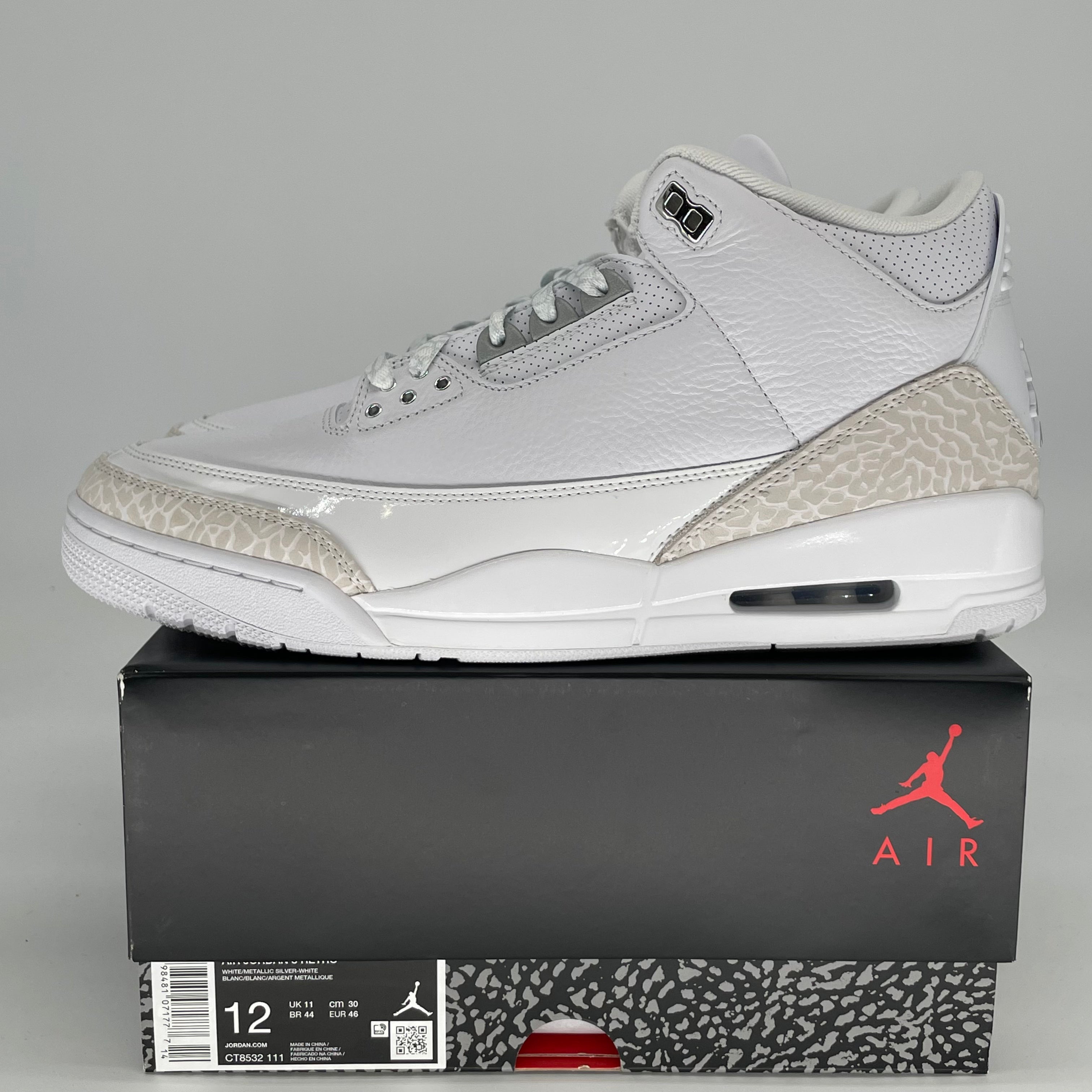 AIR JORDAN 3 PURE MONEY CT8532-111 SIZE 12/13.5W