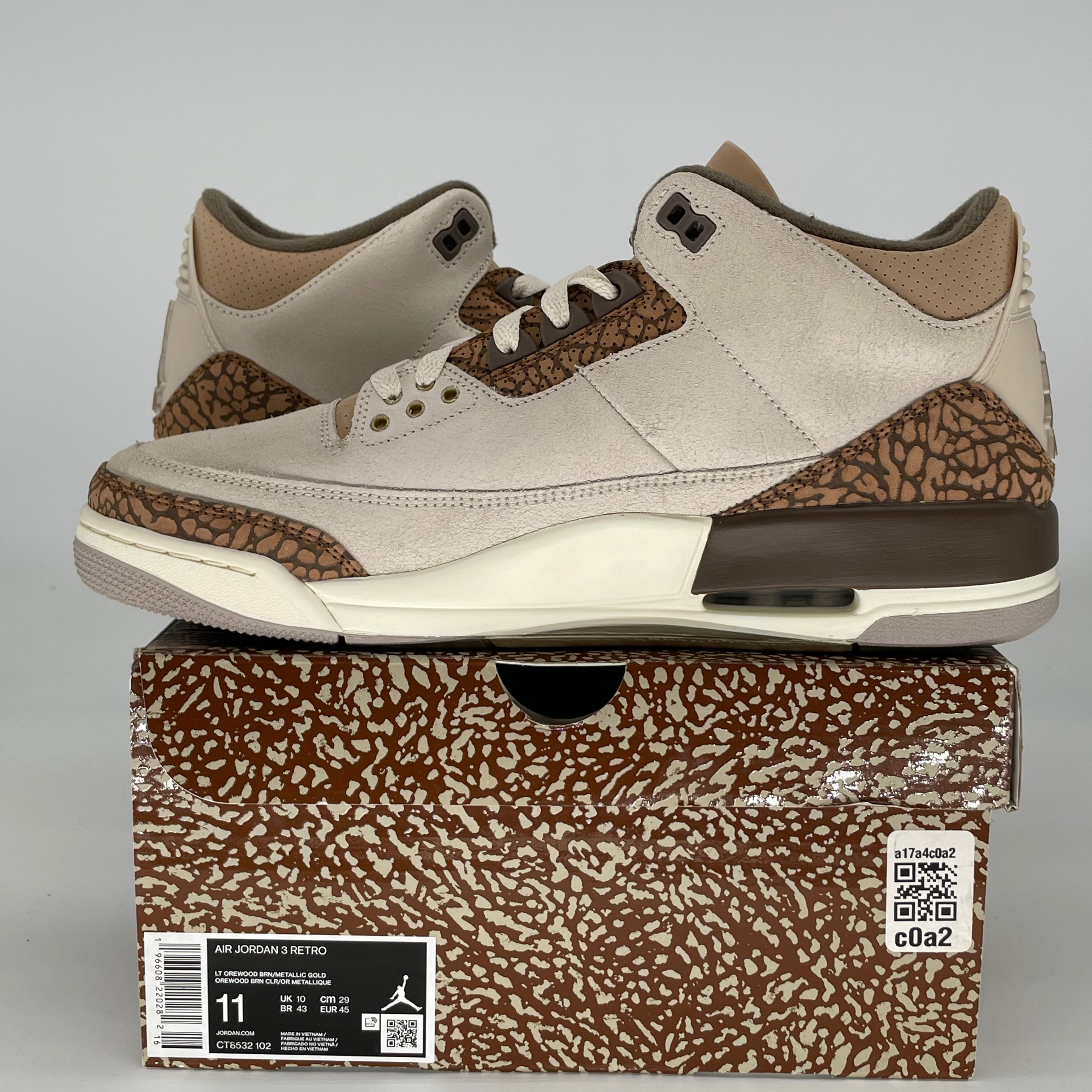 AIR JORDAN 3 PALOMINO CT8532-102 SIZE 11/12.5W