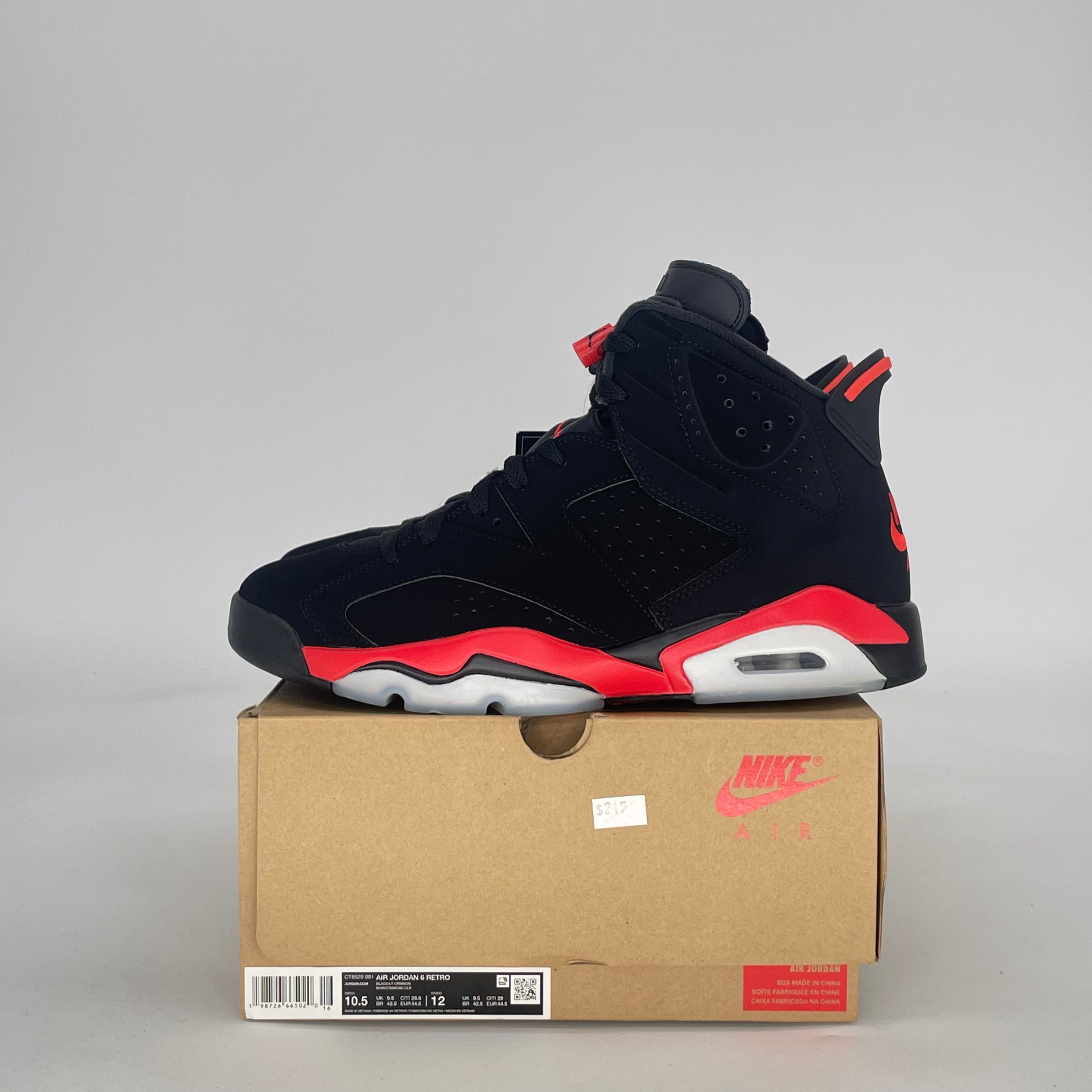 AIR JORDAN 6 INFRARED SALESMAN CT8529-001 SIZE 10.5/12W