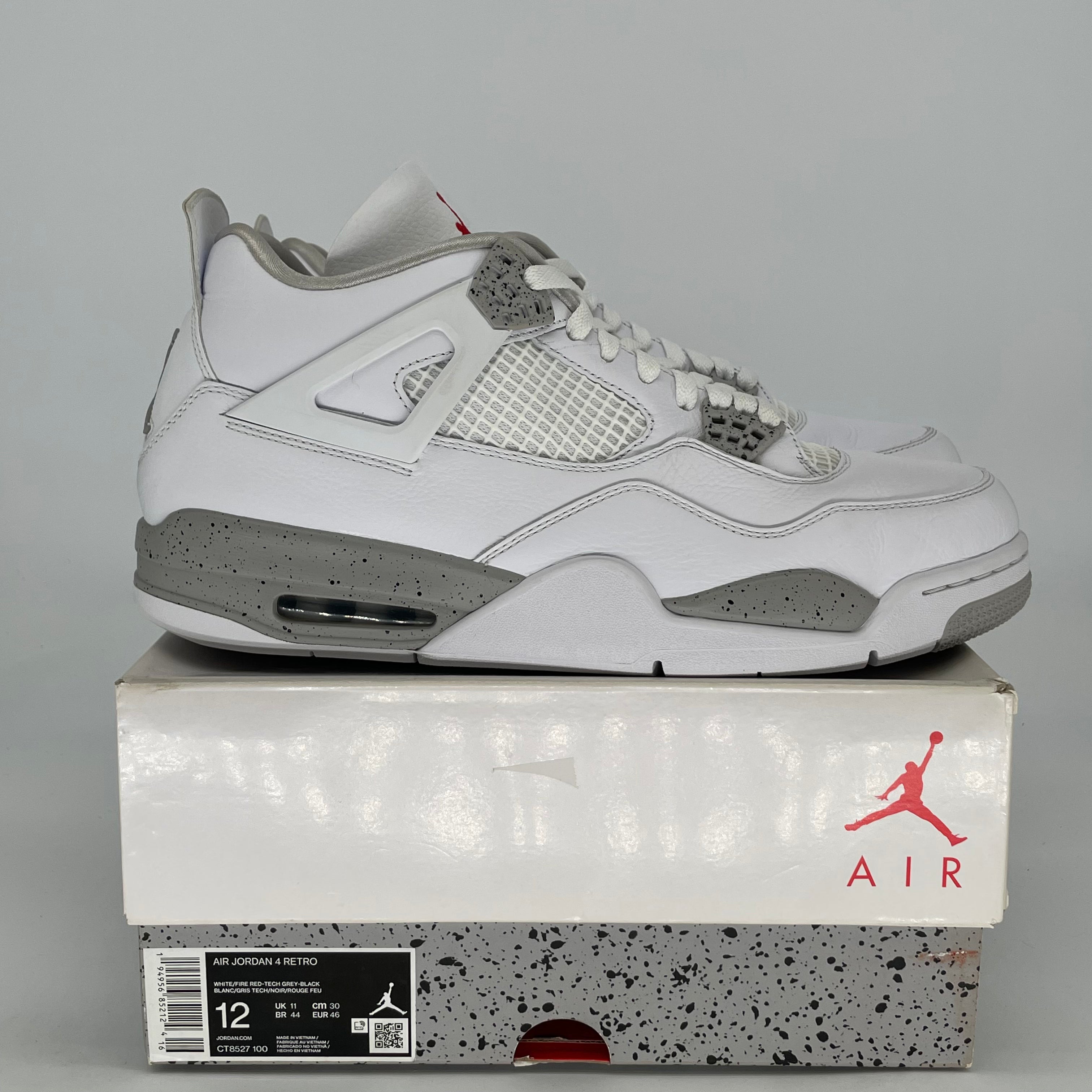 AIR JORDAN 4 WHITE OREO CT8527-100 SIZE 12/13.5W