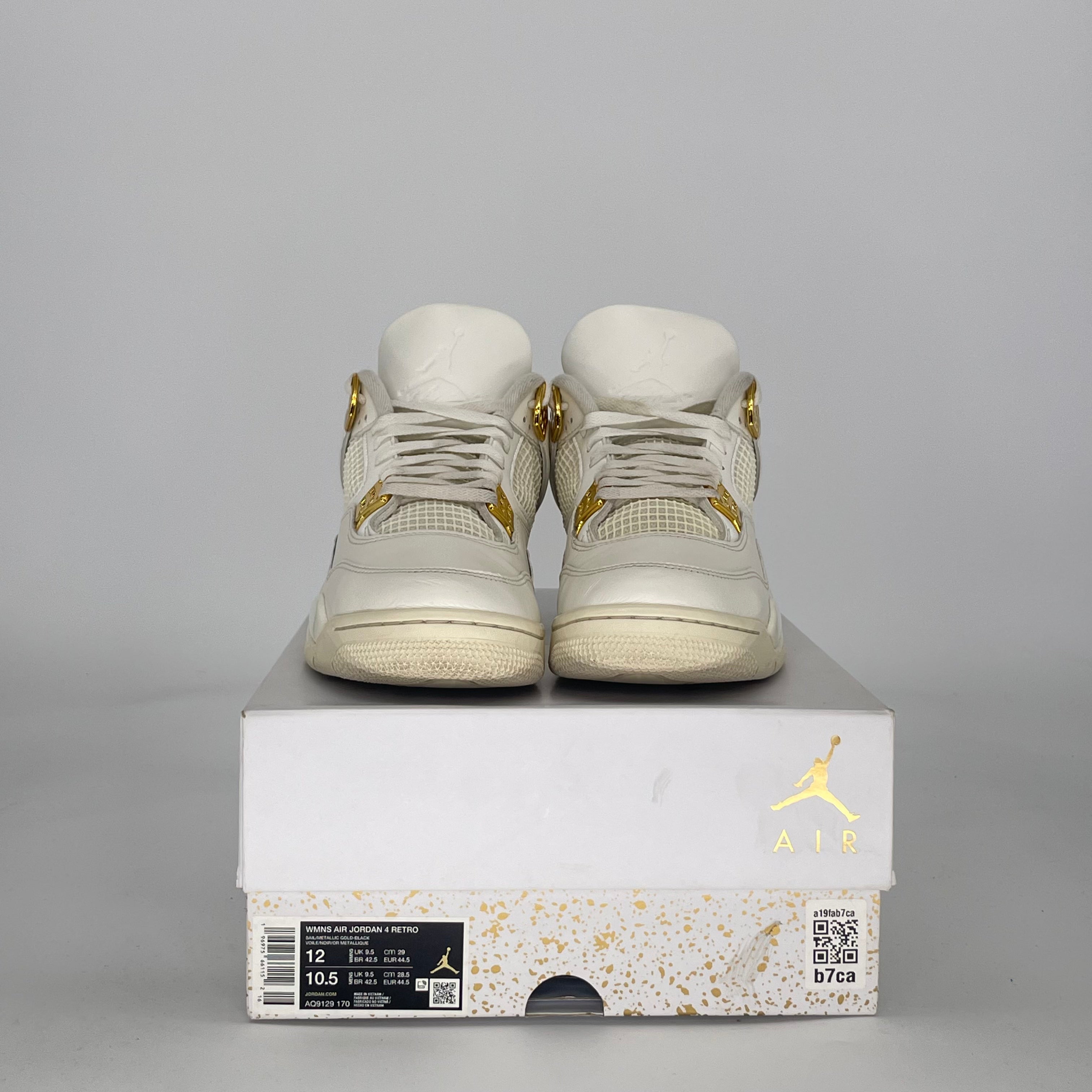 AIR JORDAN 4 METALLIC GOLD AQ9129-170 SIZE 10.5/12W
