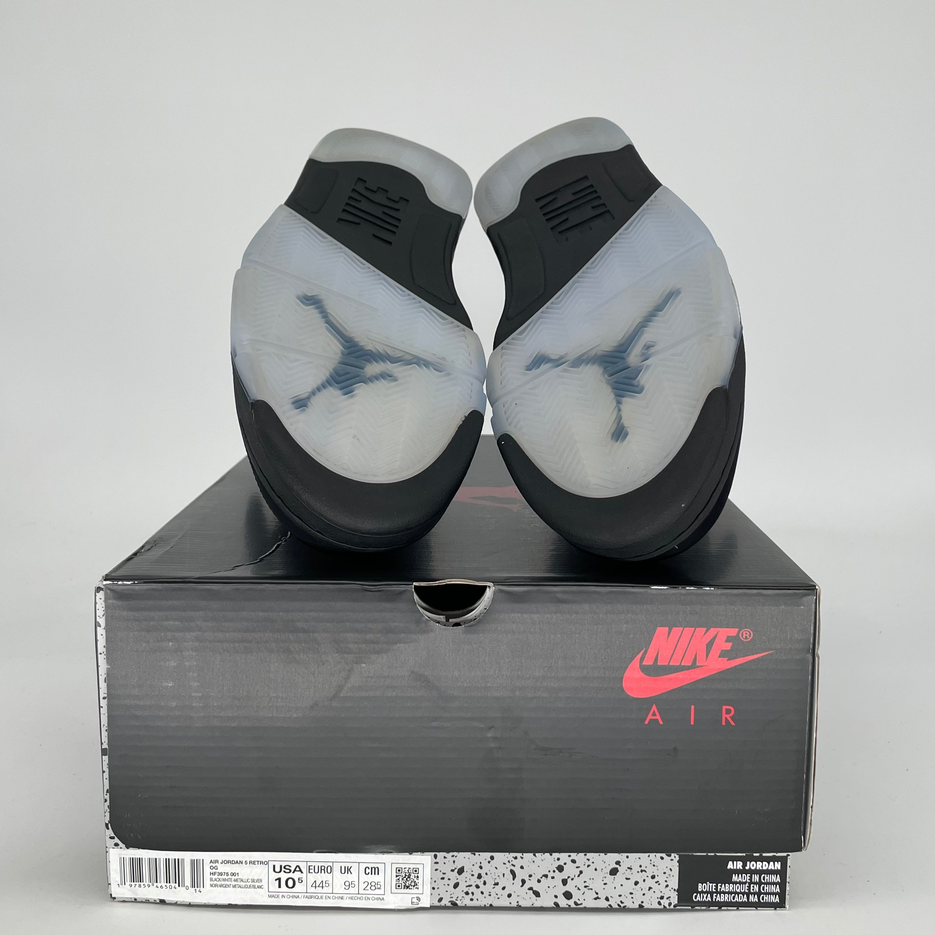 AIR JORDAN 5 BLACK METALLIC REIMAGINED HF3975-001 SIZE 10.5/12W
