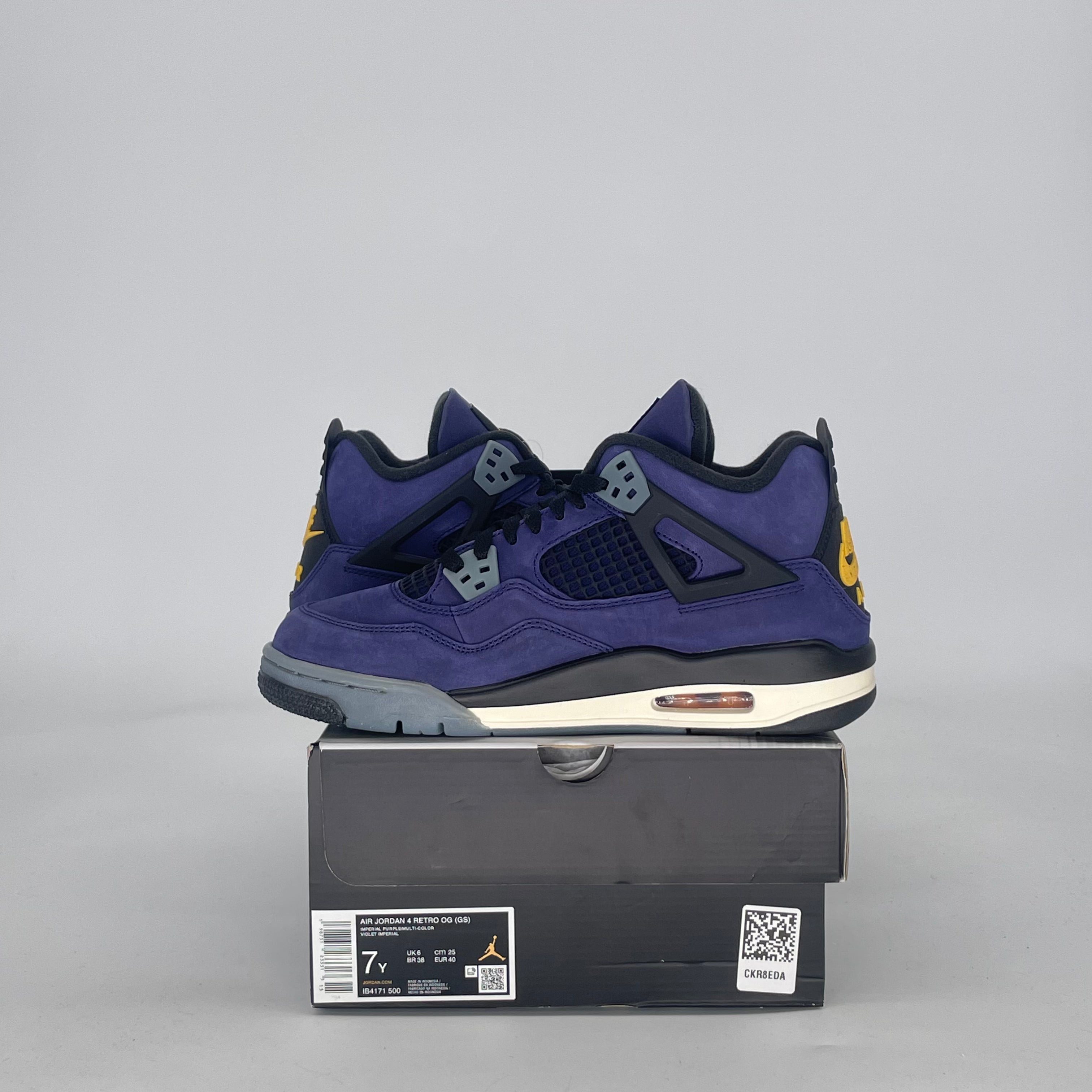 AIR JORDAN 4 LAKERS IB4171-500 SIZE 7/8.5W GS
