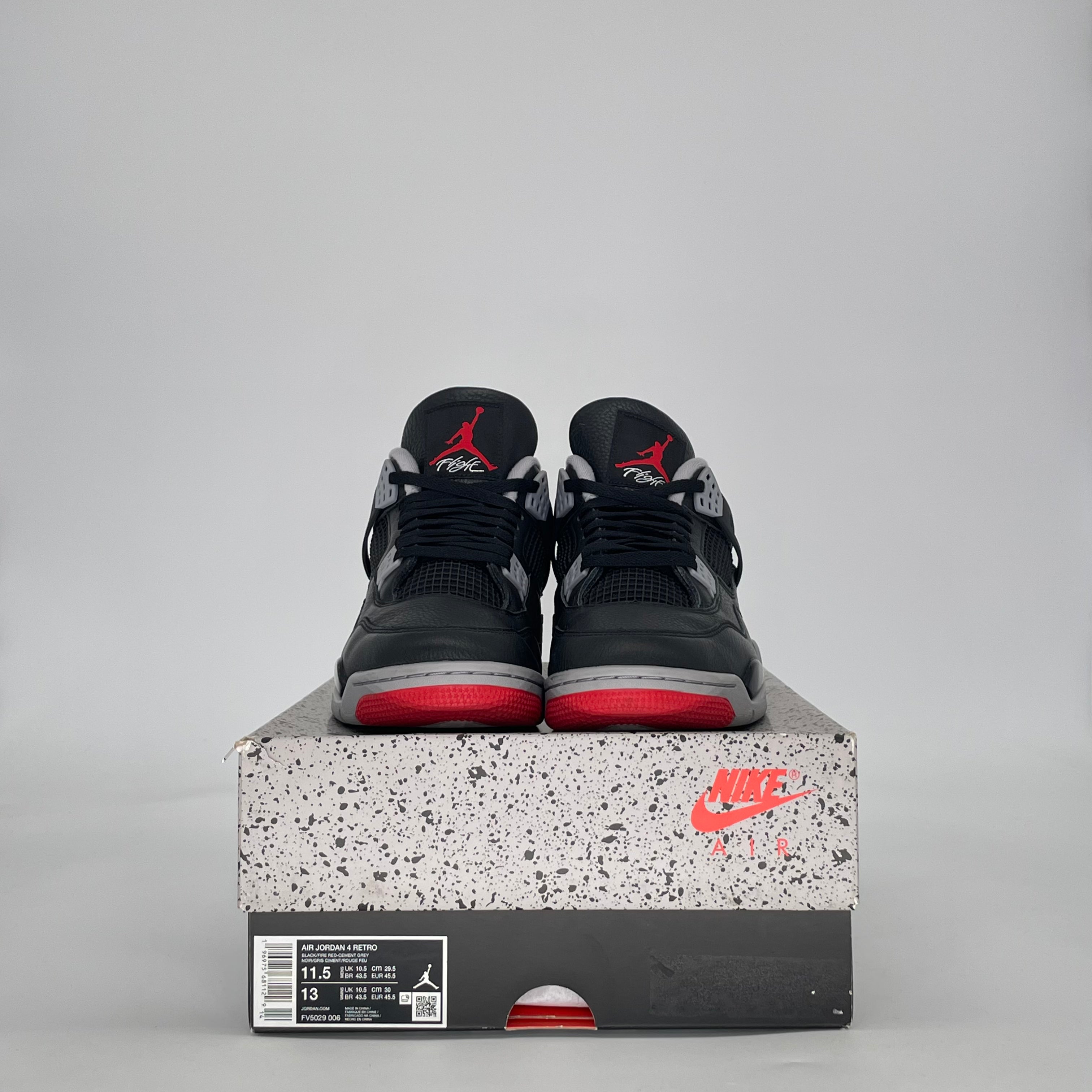 AIR JORDAN 4 BRED REIMAGINED FV5029-006 SIZE 11.5/13W