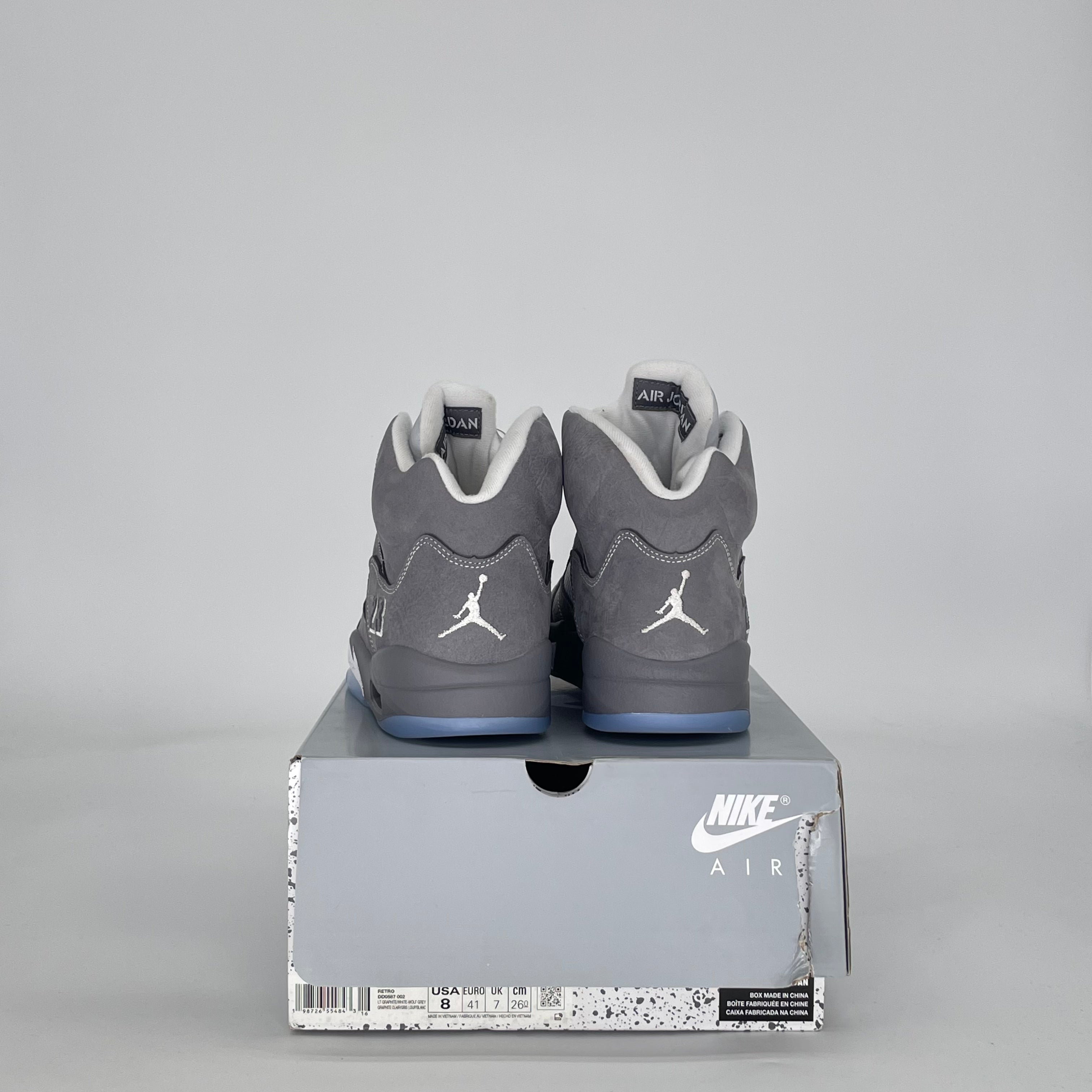 AIR JORDAN 5 WOLF GREY DD0587-002 SIZE 8/9.5W