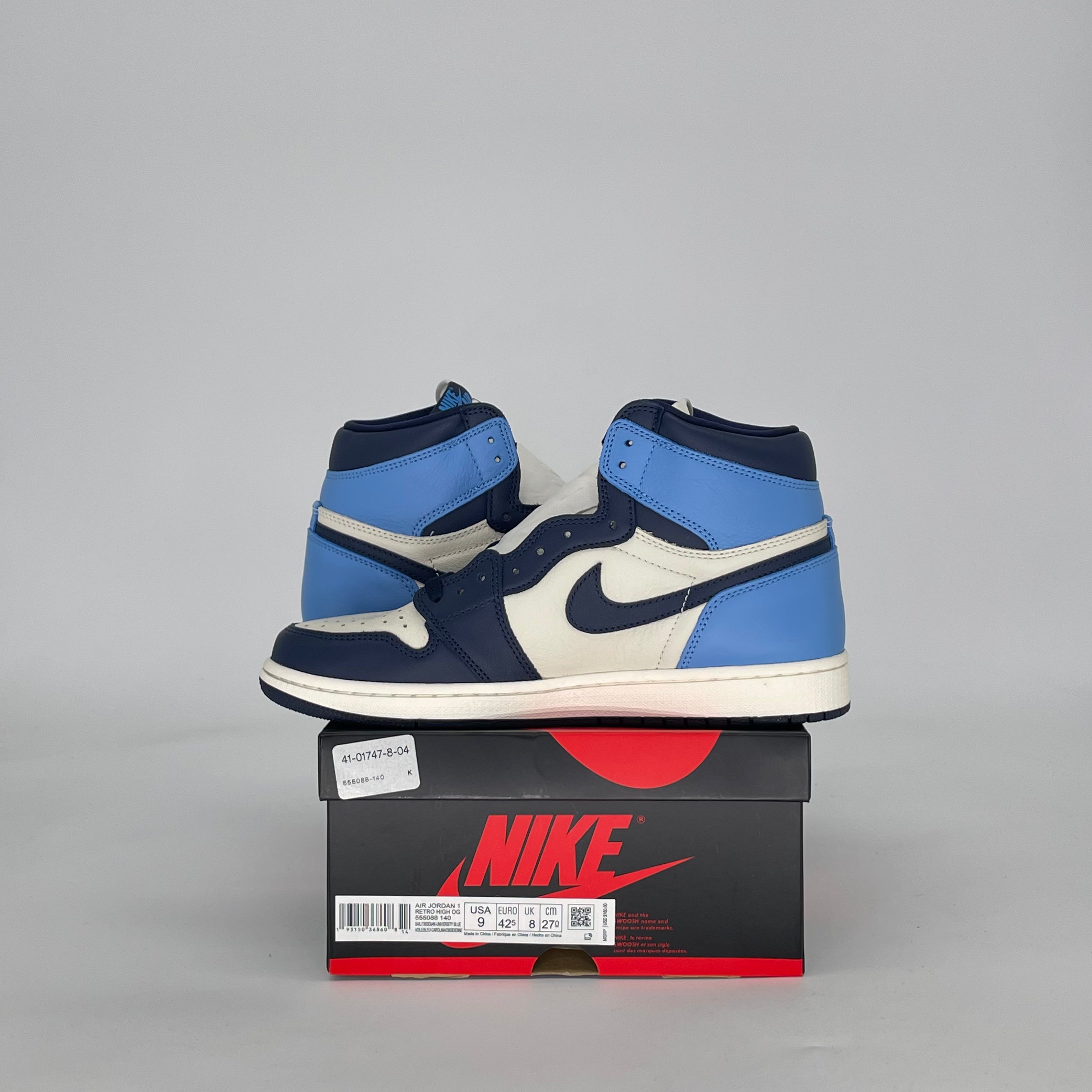 AIR JORDAN 1 OBSIDIAN 555088-140 SIZE 9/10.5W