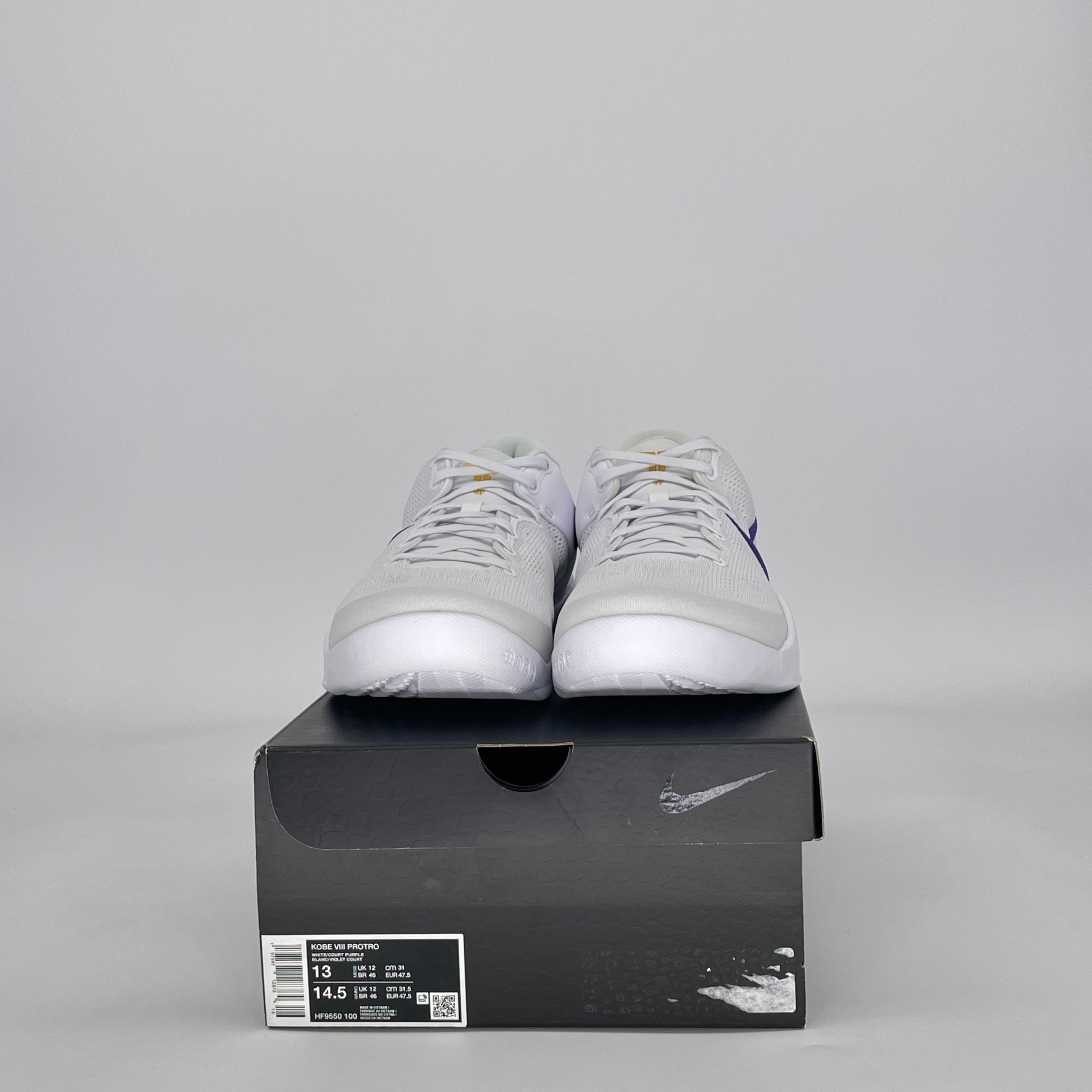 NIKE KOBE 8 PROTRO LAKERS HOME HF9550-100 SIZE 13/14.5W