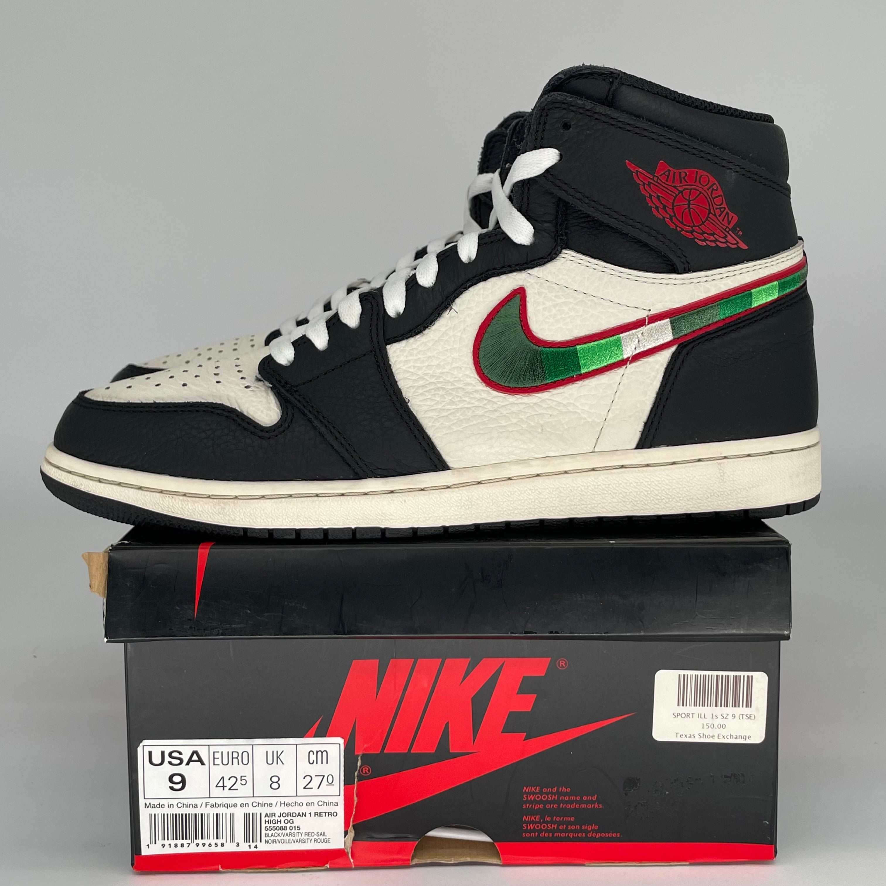 AIR JORDAN 1 SPORTS ILLUSTRATED SIZE 9 555088-015