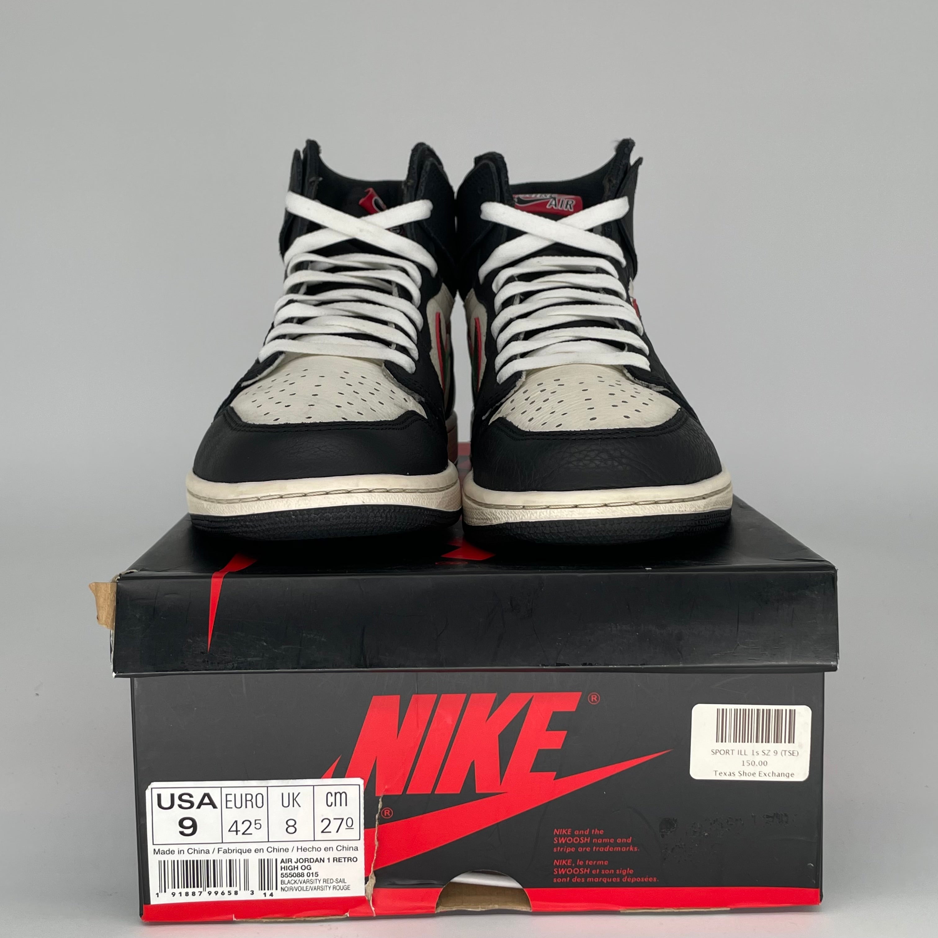 AIR JORDAN 1 SPORTS ILLUSTRATED SIZE 9 555088-015