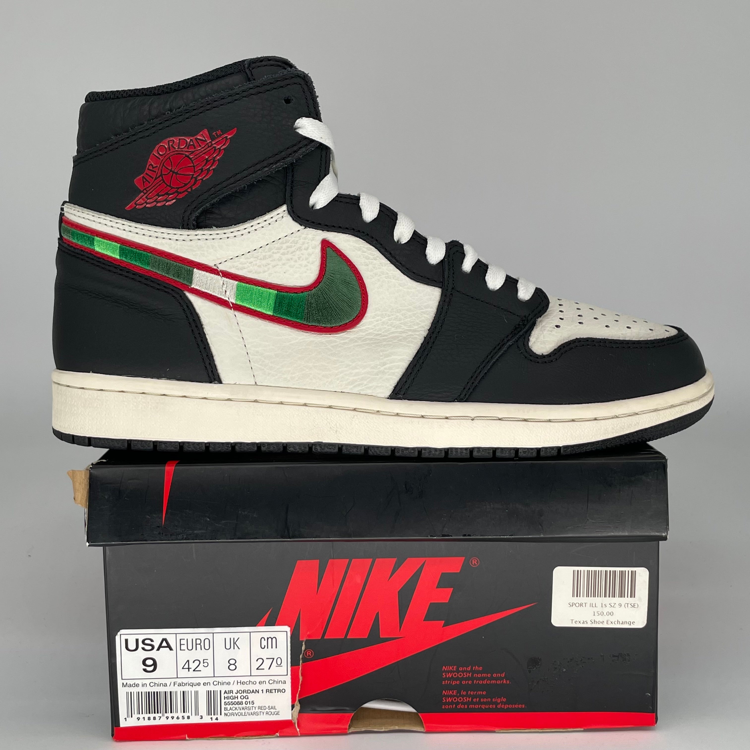 AIR JORDAN 1 SPORTS ILLUSTRATED SIZE 9 555088-015