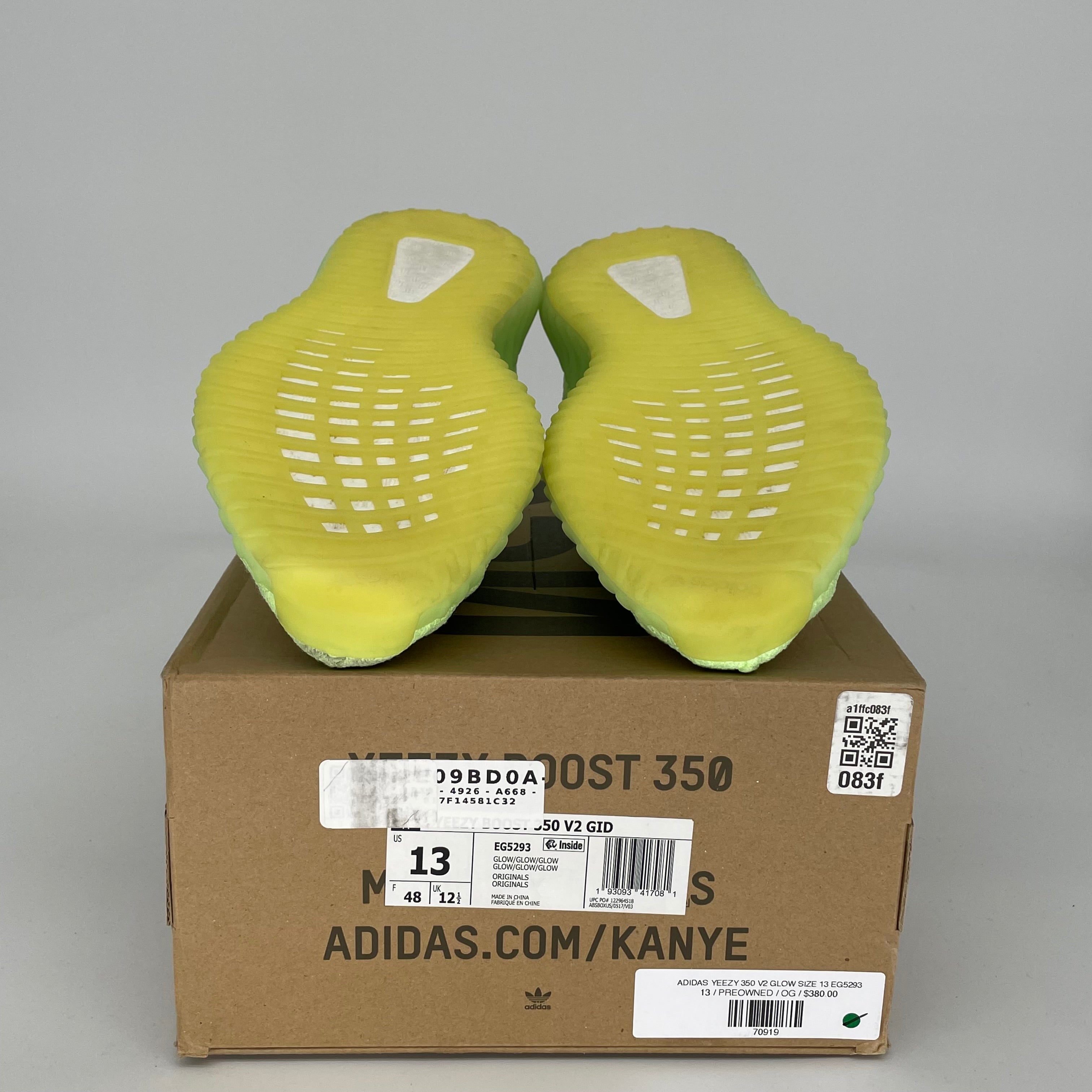 ADIDAS YEEZY 350 V2 GLOW SIZE 13 EG5293