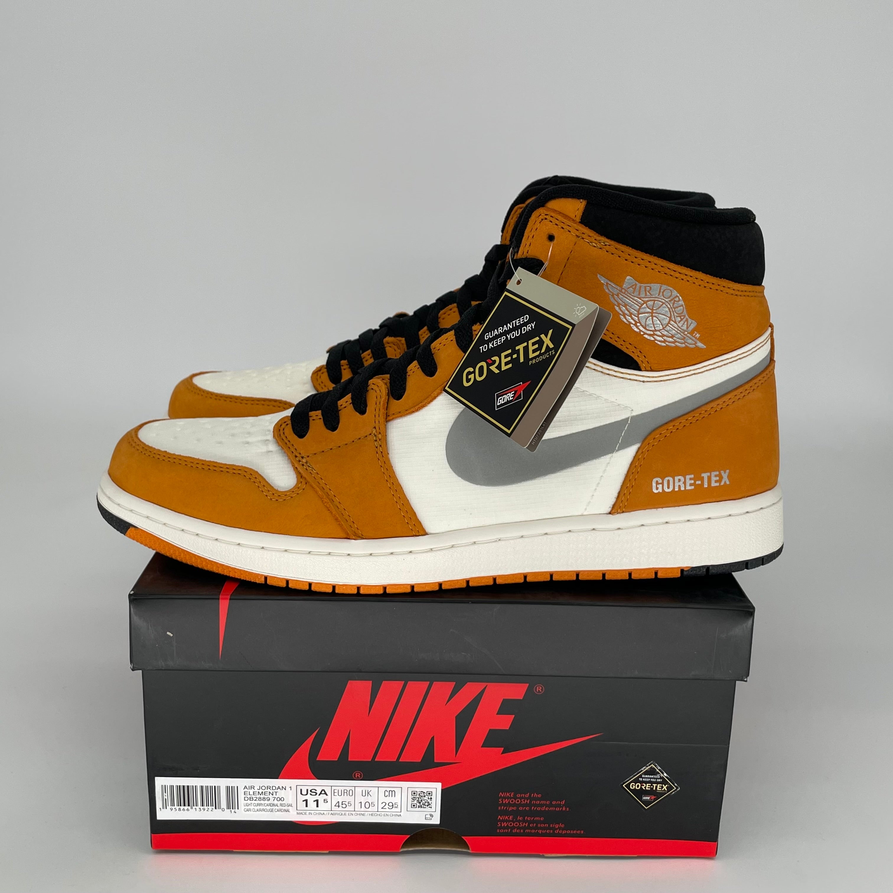 AIR JORDAN 1 GORE-TEX LIGHT CURRY SIZE 11.5 DB2889-700
