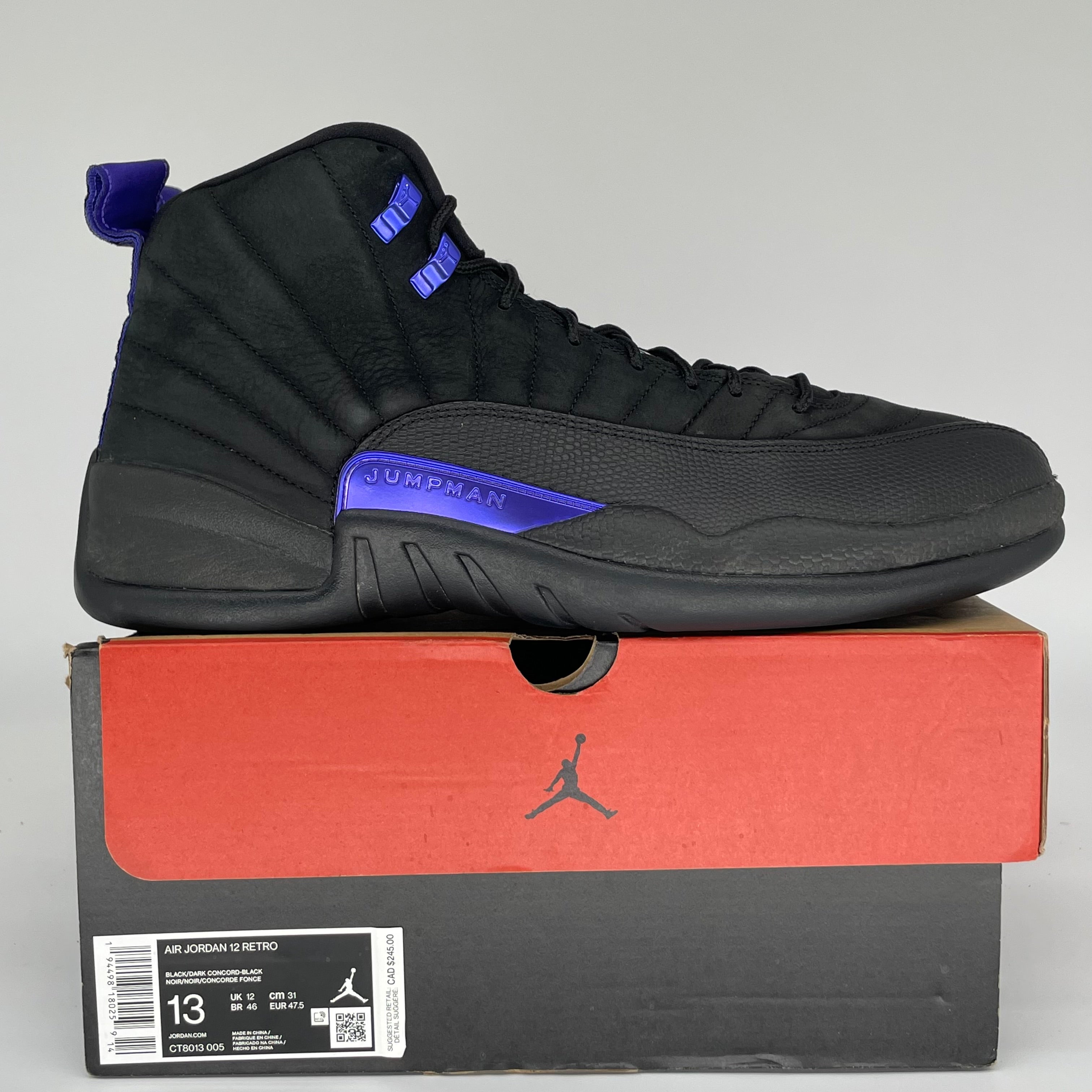 AIR JORDAN 12 DARK CONCORD SIZE 13 CT8013-005