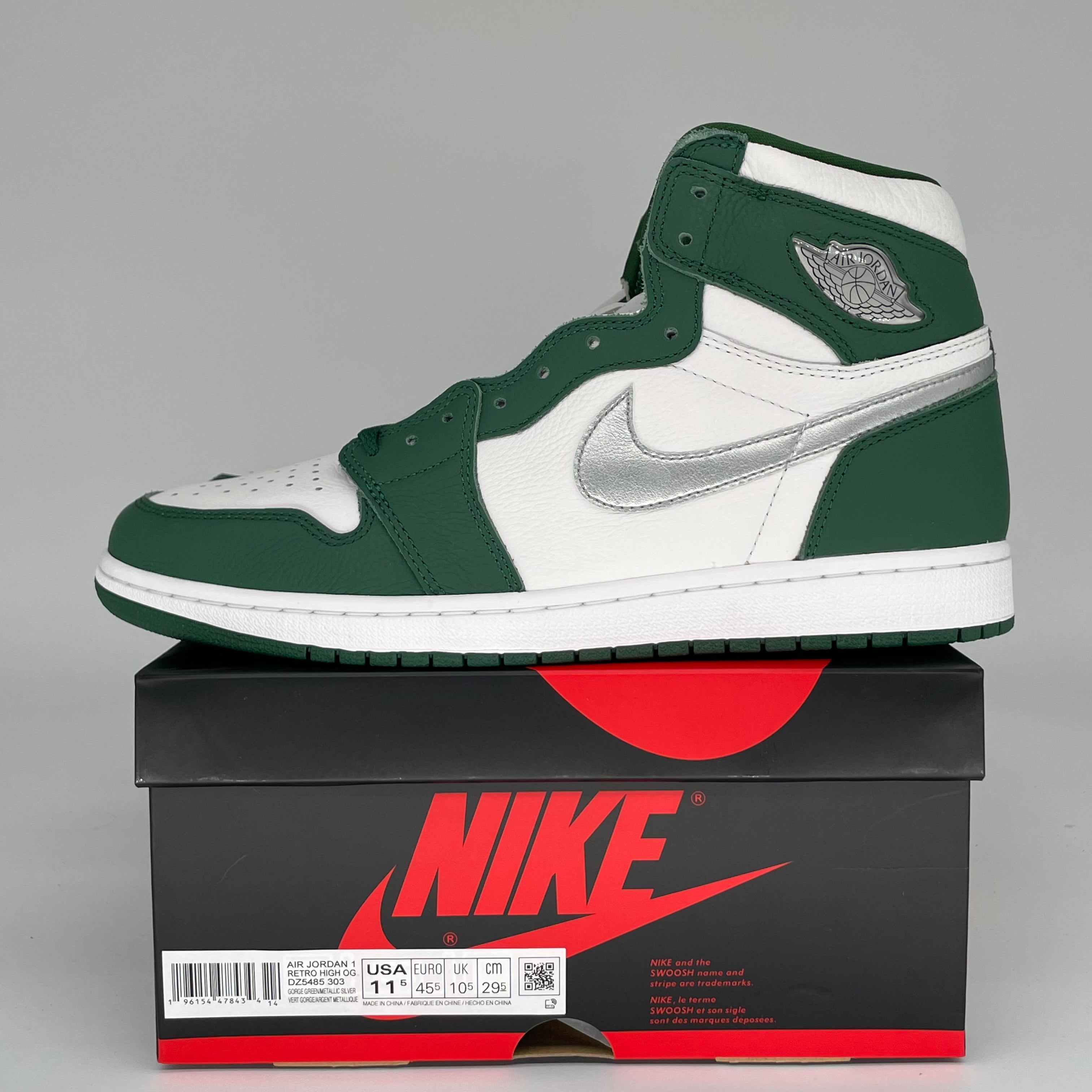 AIR JORDAN 1 GORGE GREEN SIZE 11.5 DZ5485-303