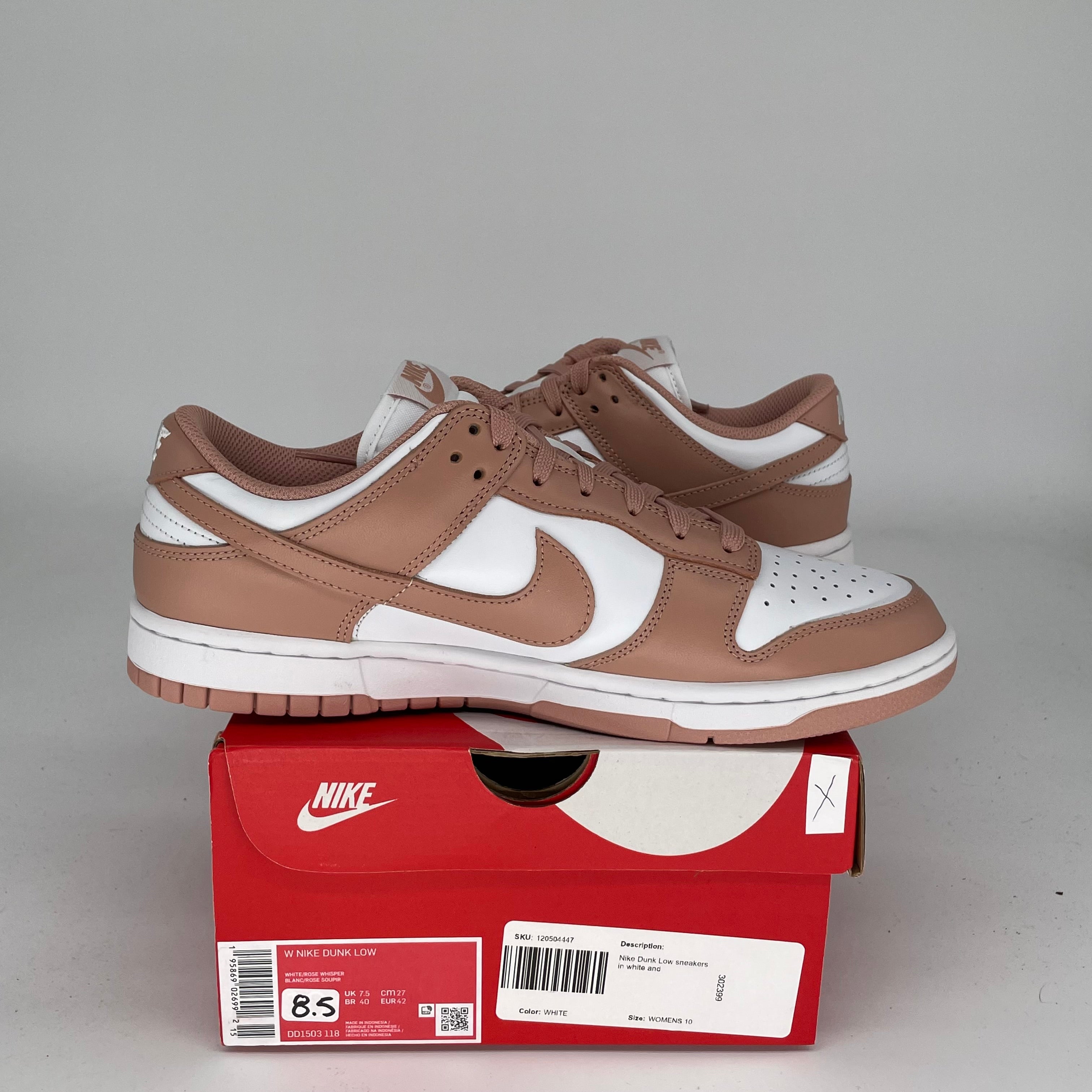 NIKE DUNK LOW ROSE WHISPER W SIZE 8.5/10W DD1503-118