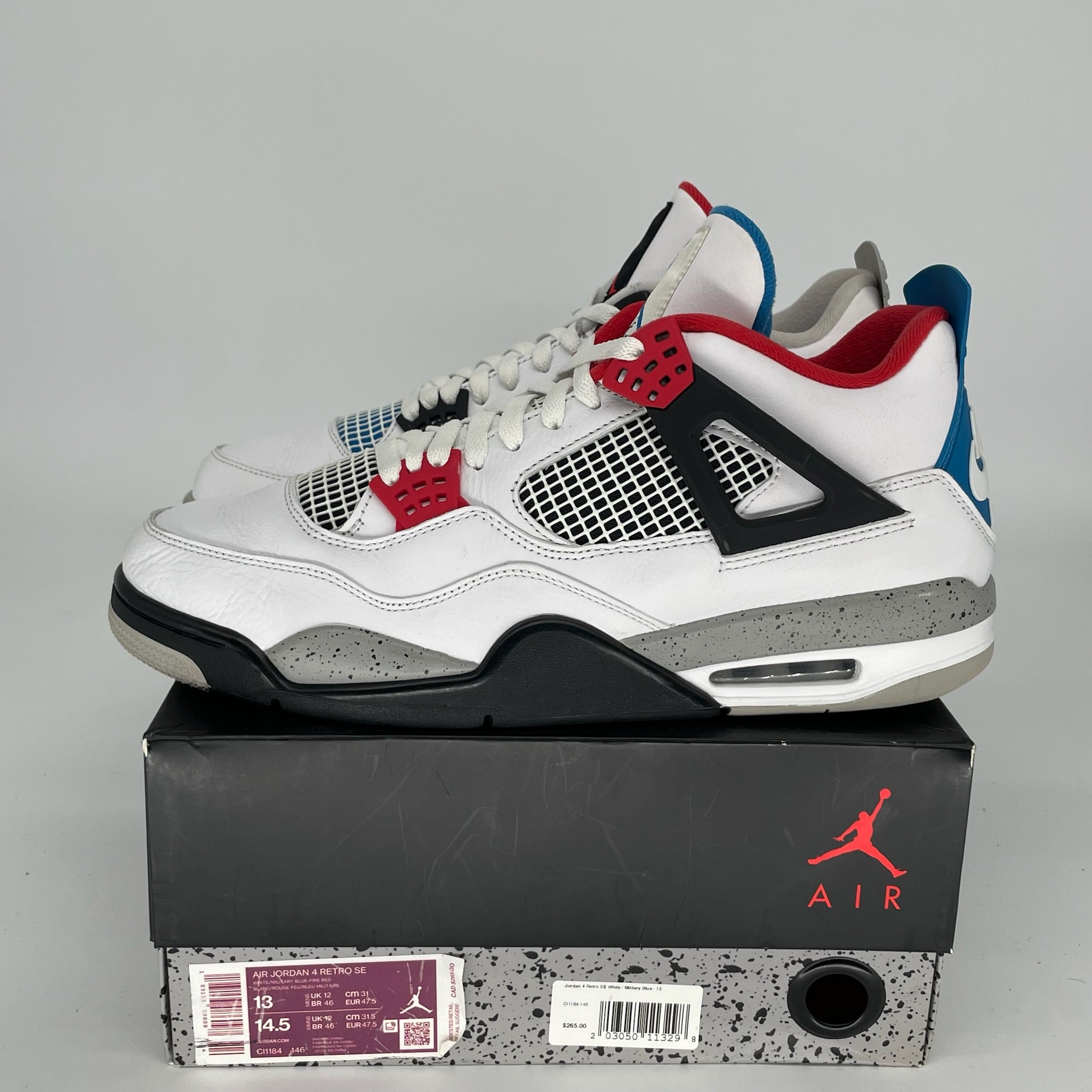 AIR JORDAN 4 WHAT THE SIZE 13 CI1184-146