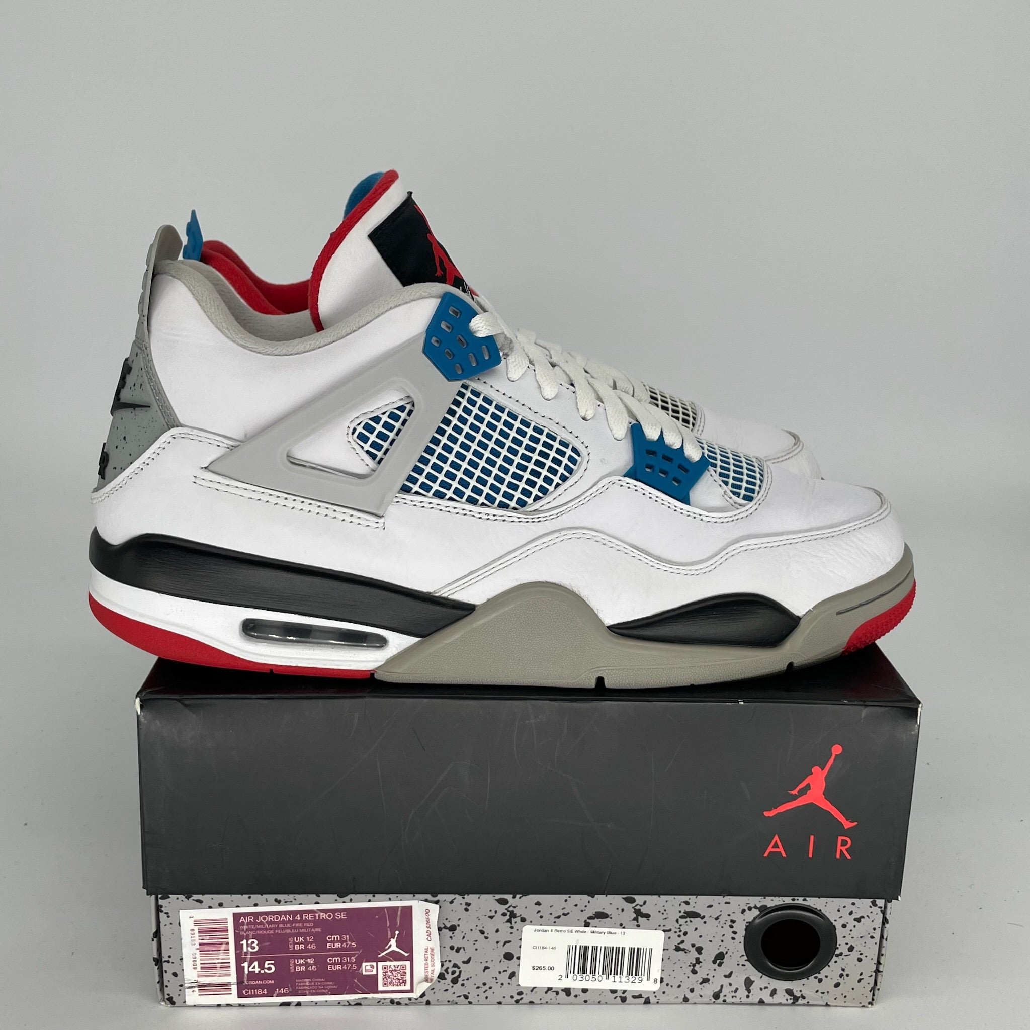AIR JORDAN 4 WHAT THE SIZE 13 CI1184-146