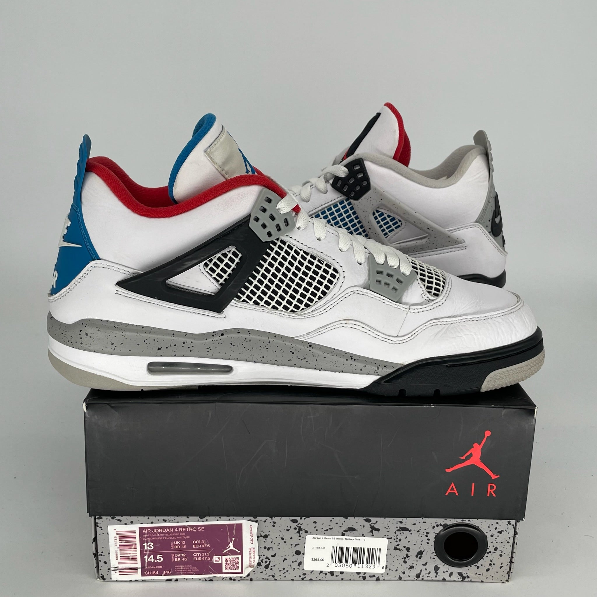AIR JORDAN 4 WHAT THE SIZE 13 CI1184-146