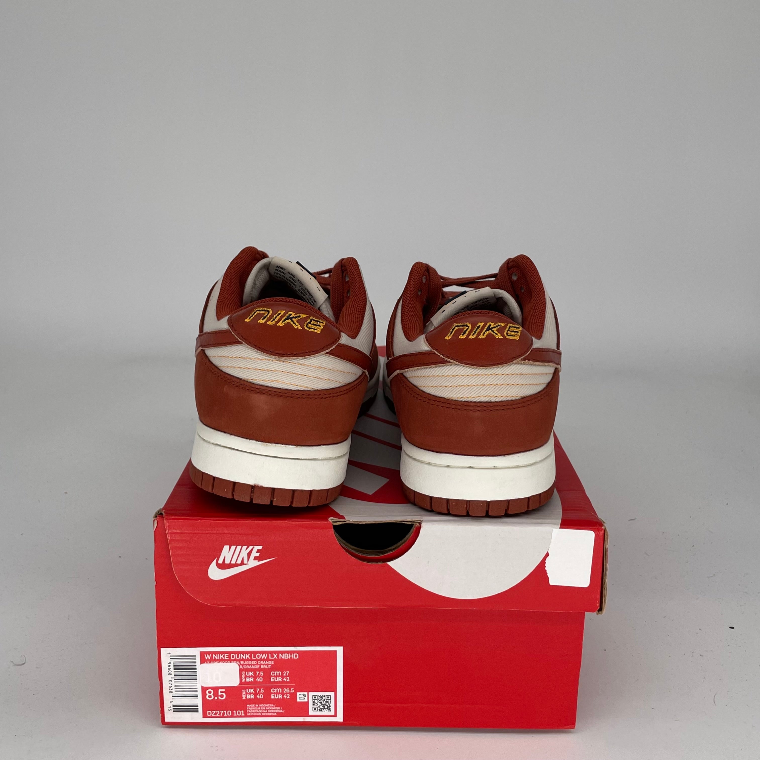 NIKE DUNK LOW LIGHT OREWOOD BROWN RUGGED ORANGE W SIZE 8.5/10W DZ2710-101
