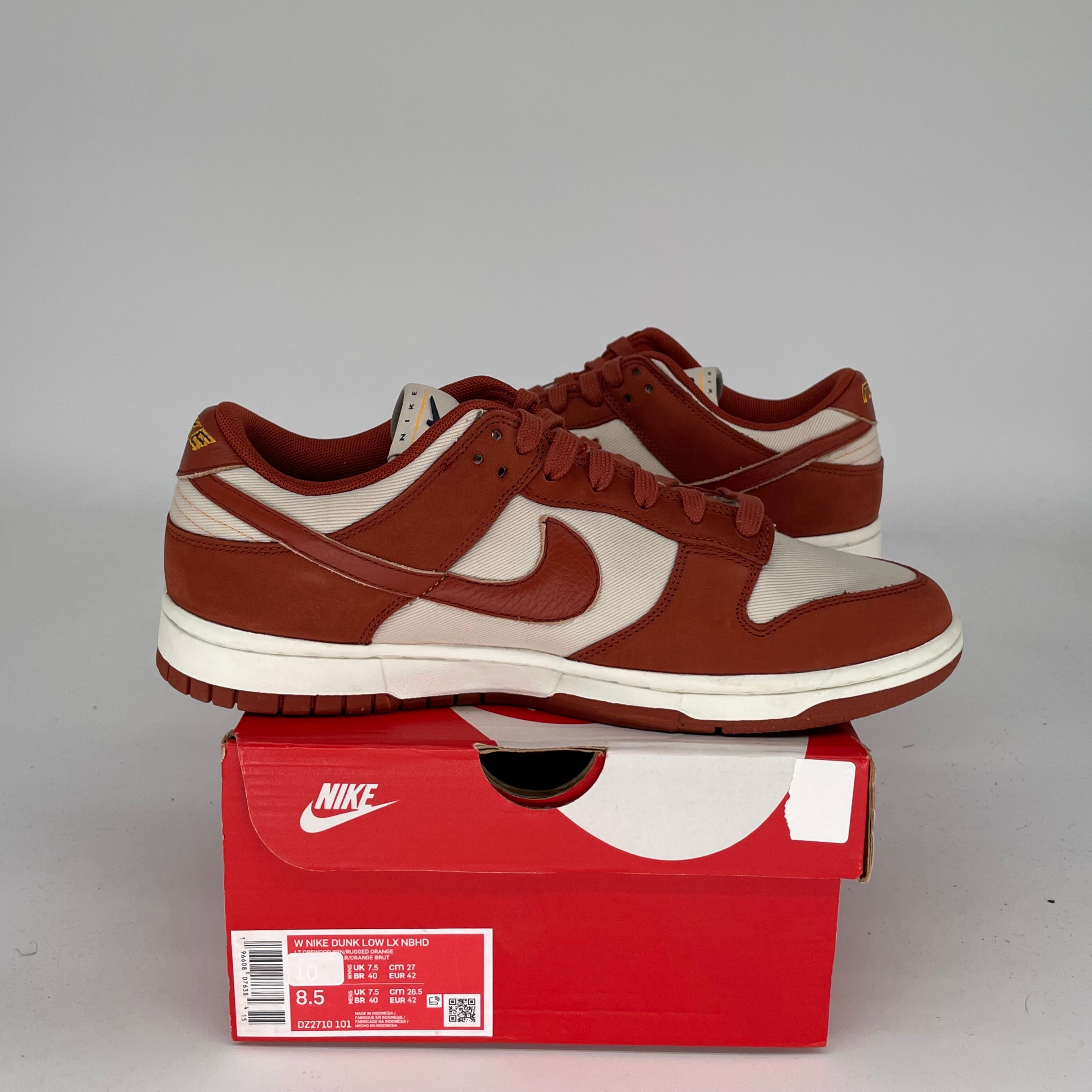 NIKE DUNK LOW LIGHT OREWOOD BROWN RUGGED ORANGE W SIZE 8.5/10W DZ2710-101