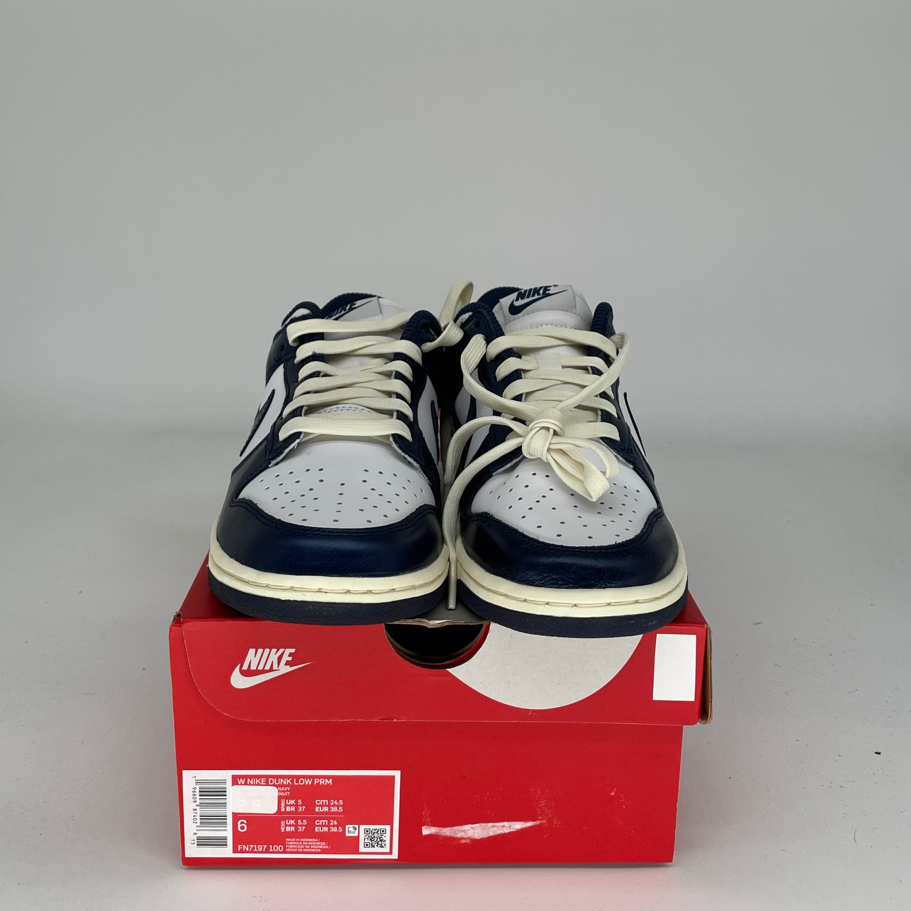 NIKE DUNK LOW VINTAGE NAVY W SIZE 6/7.5W FN7197-100