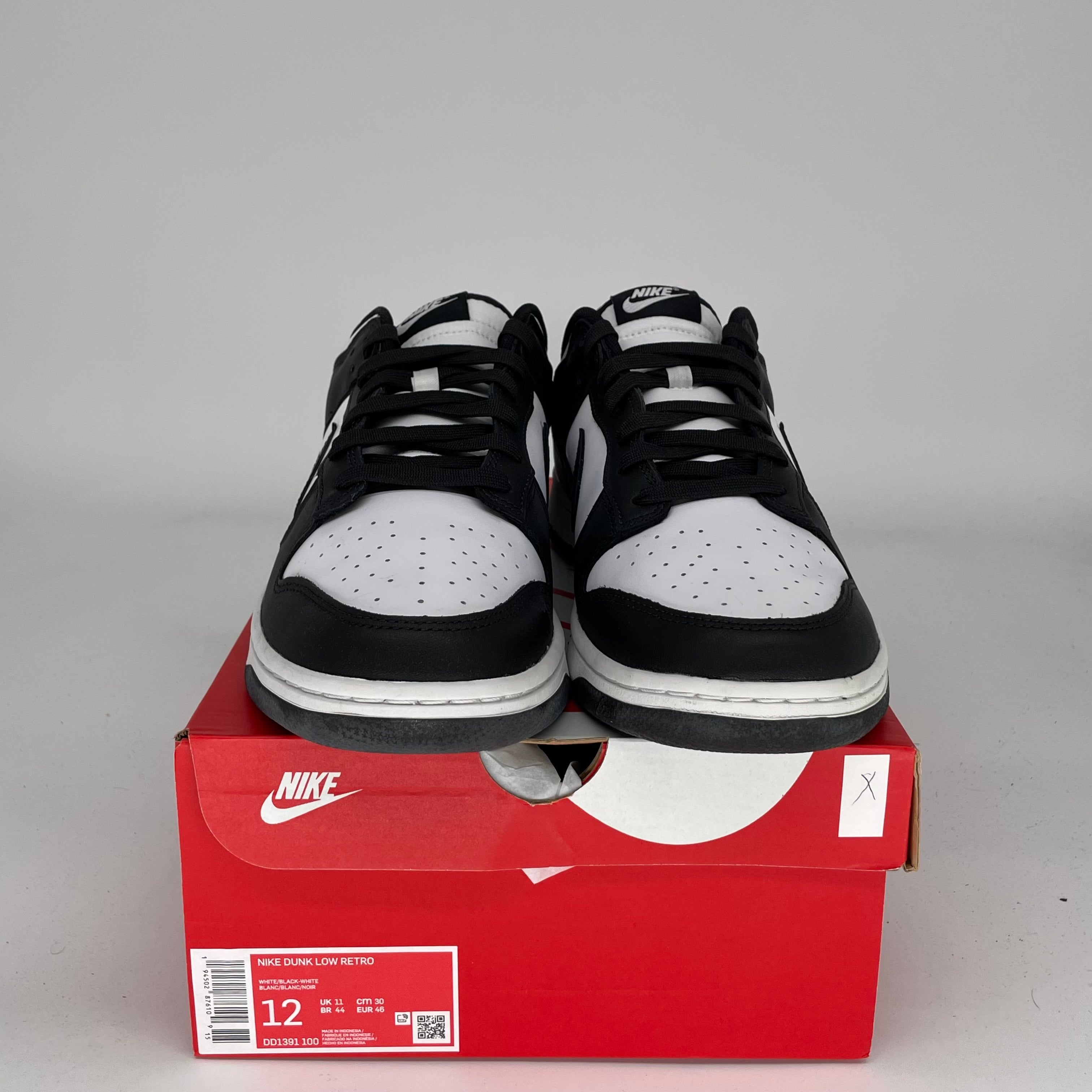 NIKE DUNK LOW PANDA SIZE 12 DD1391-100