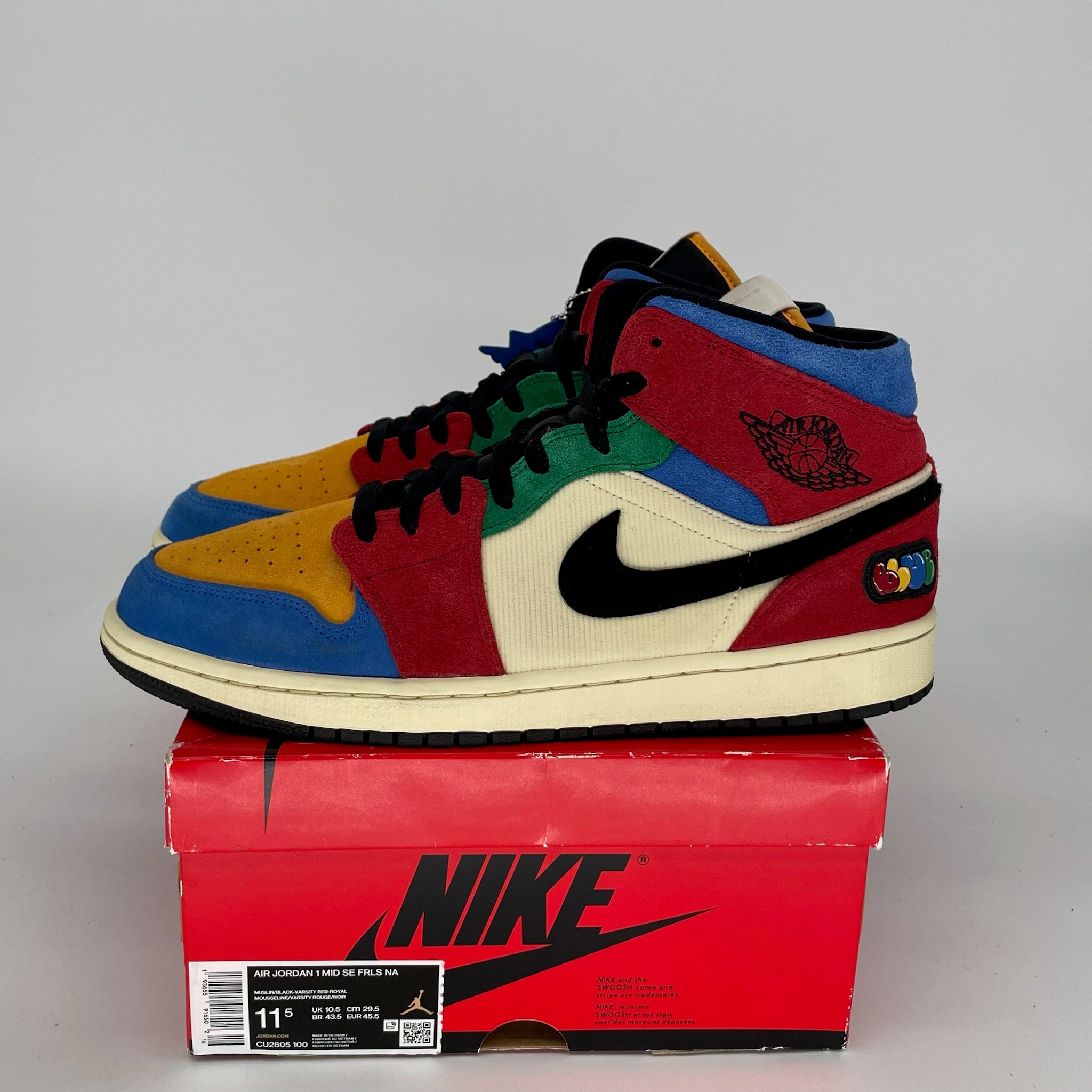 AIR JORDAN 1 MID FEARLESS BLUE THE GREAT SIZE 11.5 CU2805-100